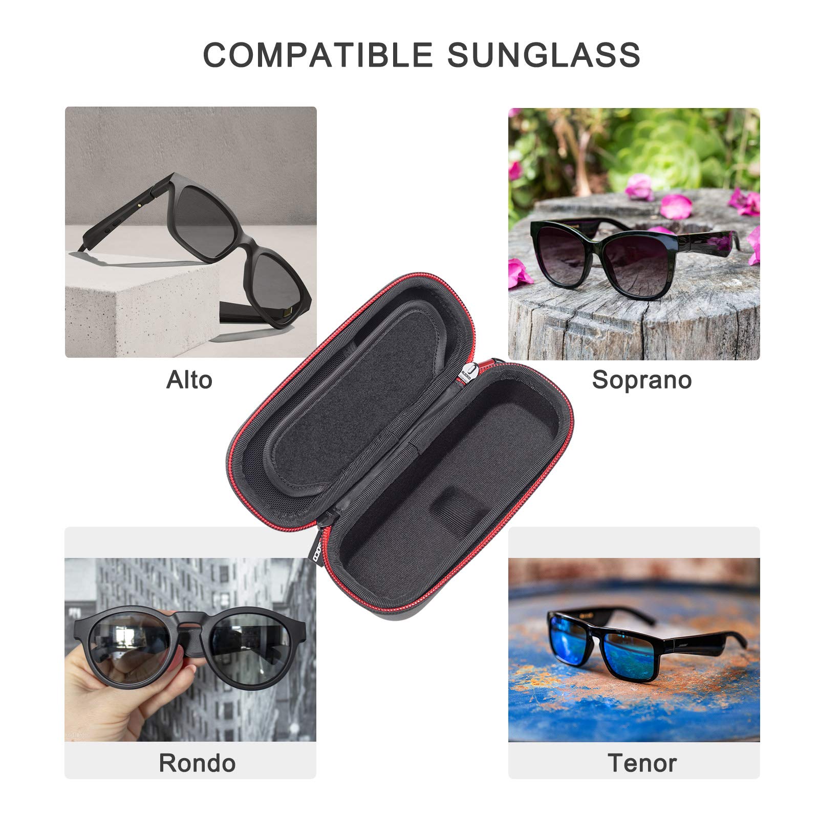 Rlsoco Carrying Case For Bose Frames Audio Sunglasses : Frames Soprano/Frames Tenor/Frames Alto/Frames Rondo Smart Glasses, Bluetooth Audio Sunglasses(Not For Frames Tempo)
