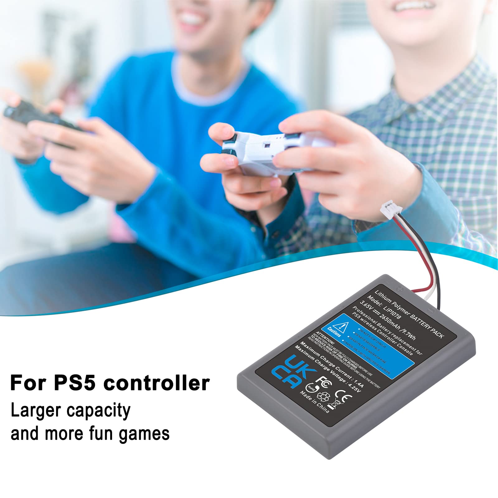 Tectra Ps5 Controller Battery, Lip1708 Battery For Sony Playstation 5 Ps5 Dualsense Wireless Controller Cfi Zct1W Gamepad