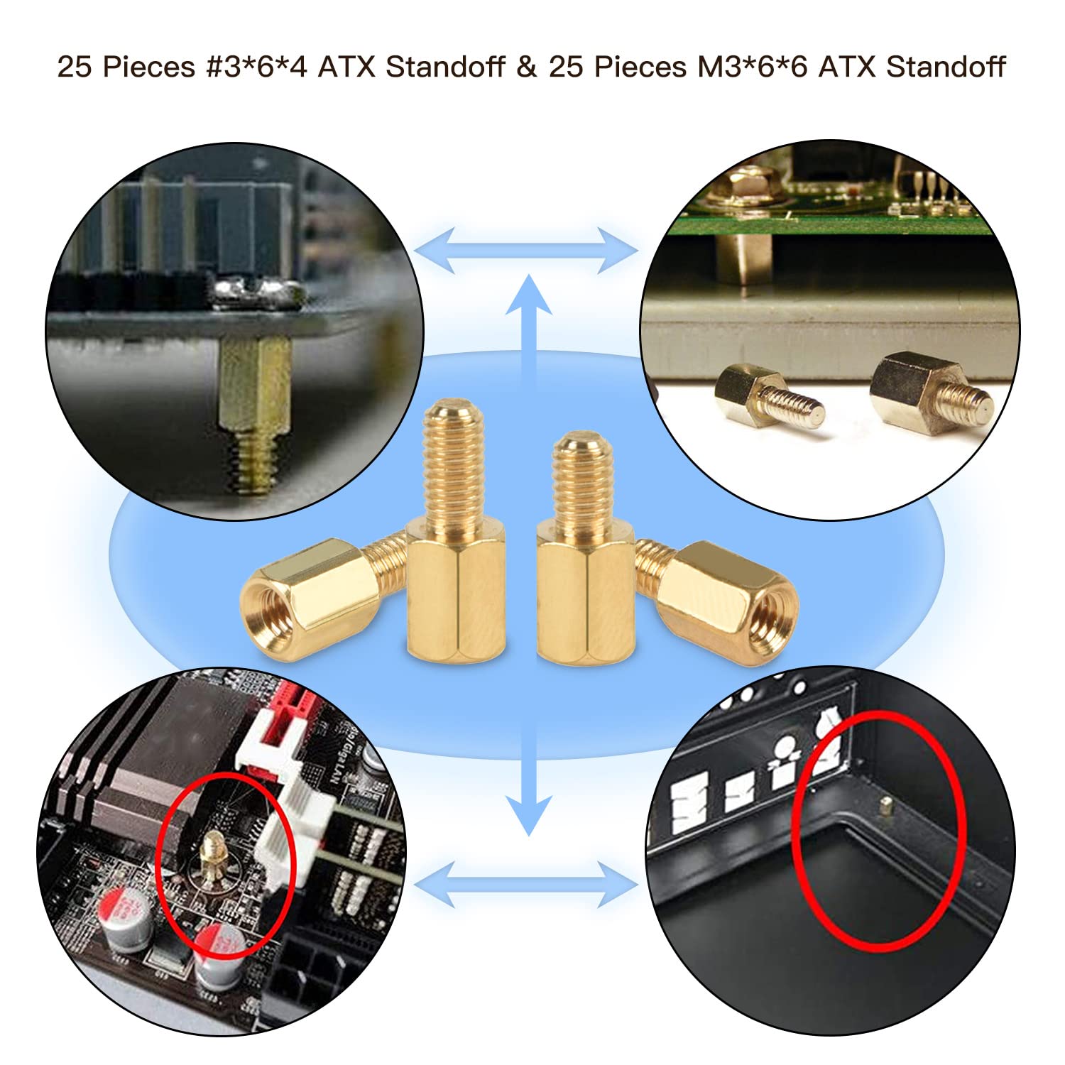 502Pc Computer Motherboard Screws Kit, Motherboard Standoffs Screws For Universal Hdd Hard Drive, Ssd, Pc Case, Pc Fan, Power Su