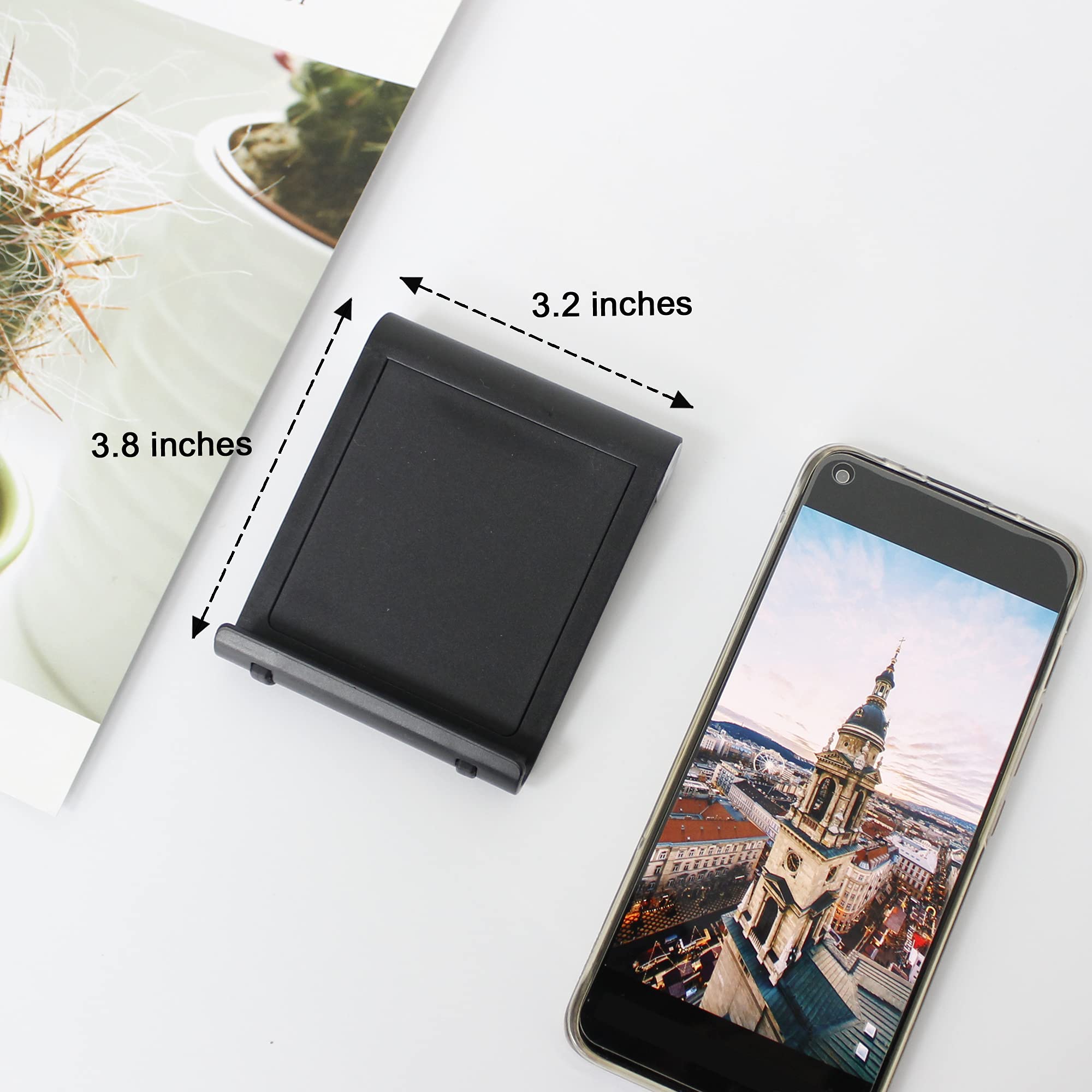 Mayten Iphone Stand Foldable Cell Phone Stand For Desk Portable Iphone Holder Compatible Iphone 12 11 Pro Xs Max,Ipad Mini,Tablets(7 10'),Multi Angle Universal Mobile Phone Stand (Black)