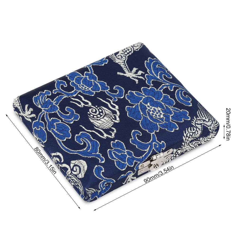 Oboe Case Blue, Against Wooden Silk Cloth Cover Case Holder Storage Box,6Pcs Oboe Reeds Storage
