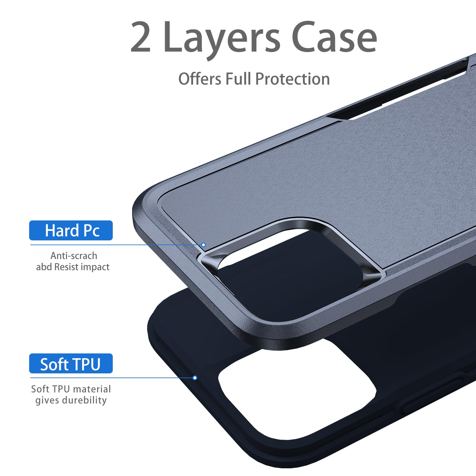 Hsefo Compatible With Iphone 14 Case, Heavy Duty Protection Shockproof Dropproof Dustproof Anti Scratch Phone Case Cover Protect