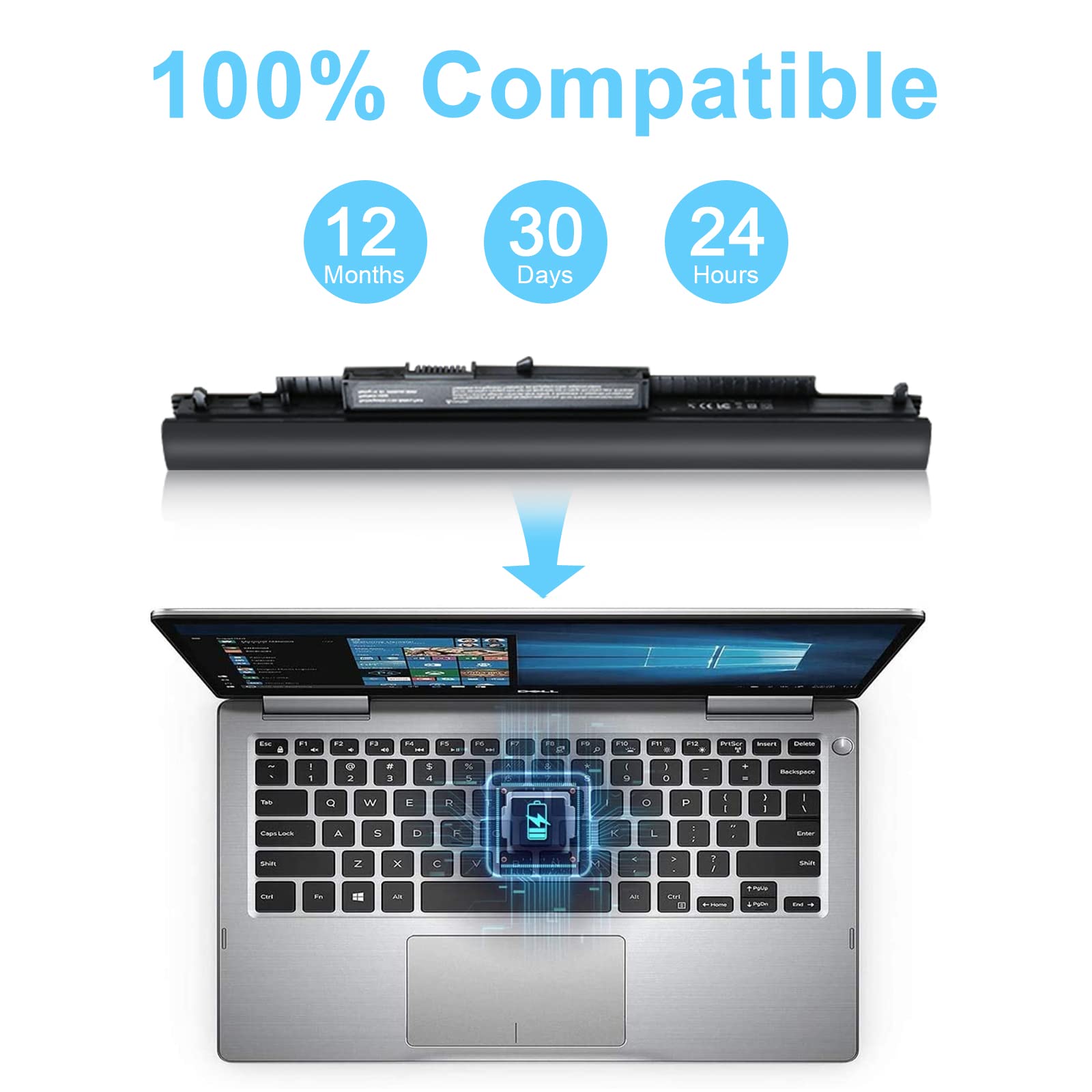 New Replacement 807956 001 Hs03 Hs04 Laptop Battery For Hp 14 15 Notebook Pc Series 15 Ay009Dx 15 Ba009Dx 15 Af131Dx Fits Spare