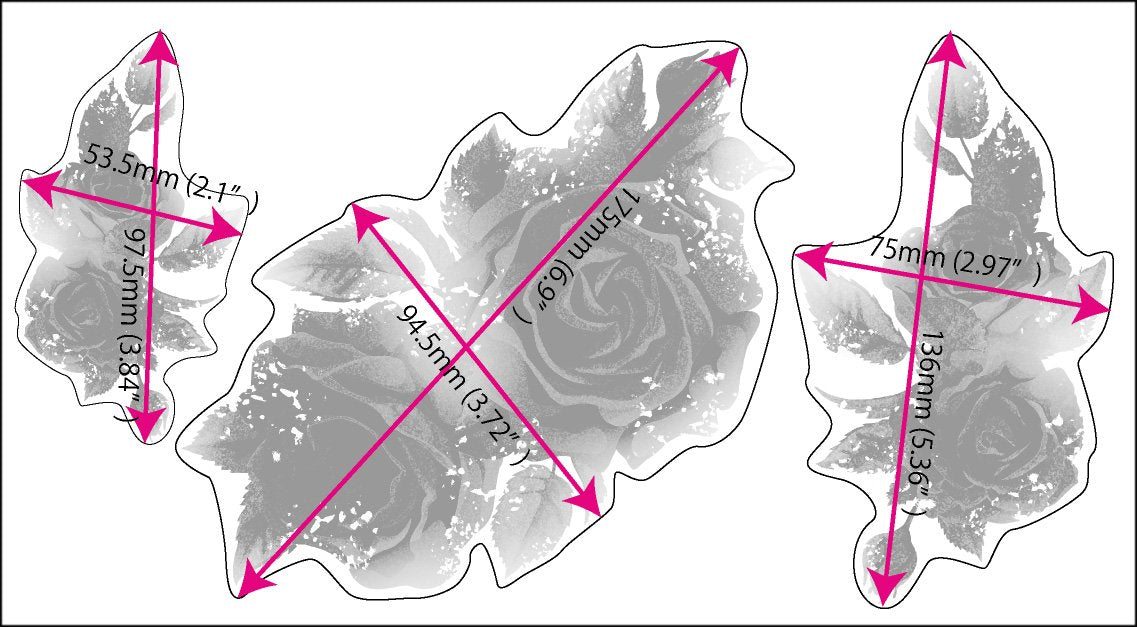 Layer Graph Stickers For Guitars & Bass   English Rose