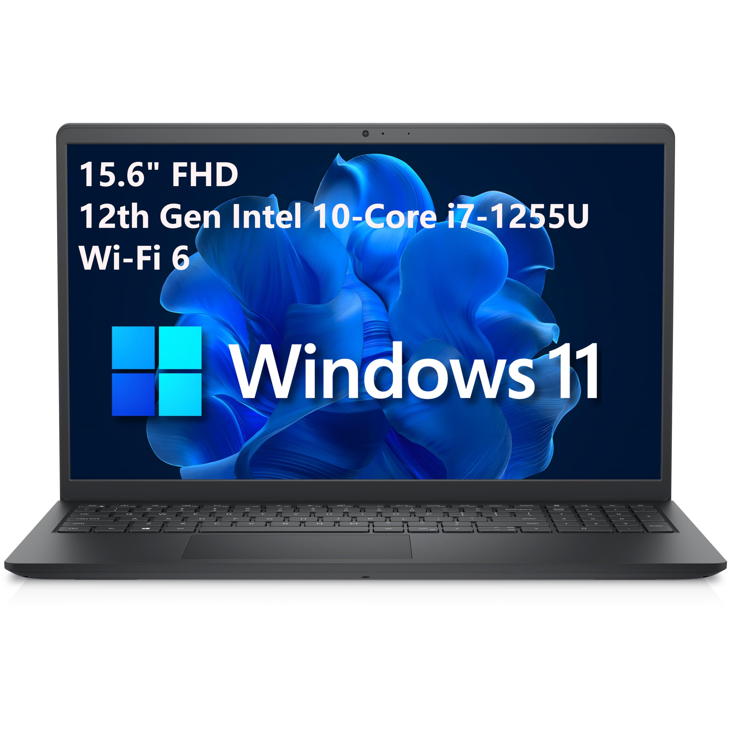 Dell Inspiron 15 3520 15.6 FHD Laptop Computer, 12th Gen Intel 10-Core i7-1255U up to 4.8GHz, 16GB DDR4 RAM, 1TB PCIe SSD, 802.1