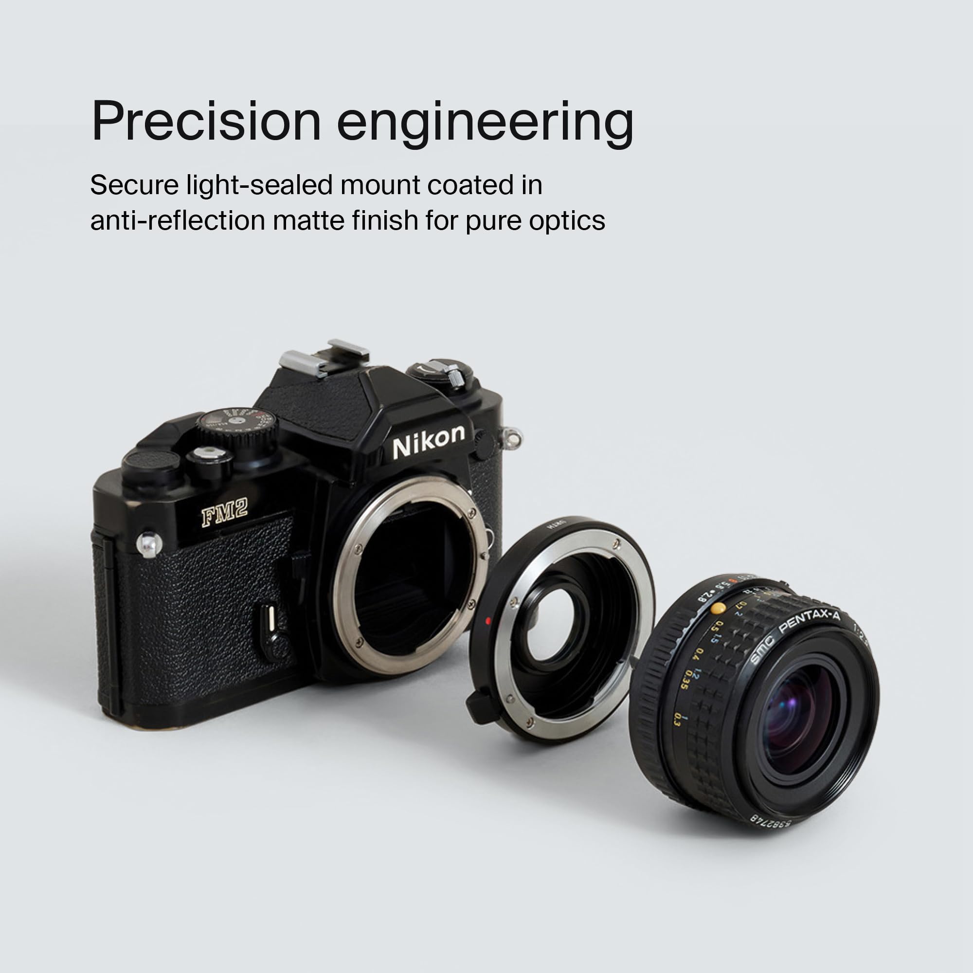 Urth Lens Mount Adapter: Compatible For Nikon F Camera Body To Pentax K Lens (With Optical Glass)