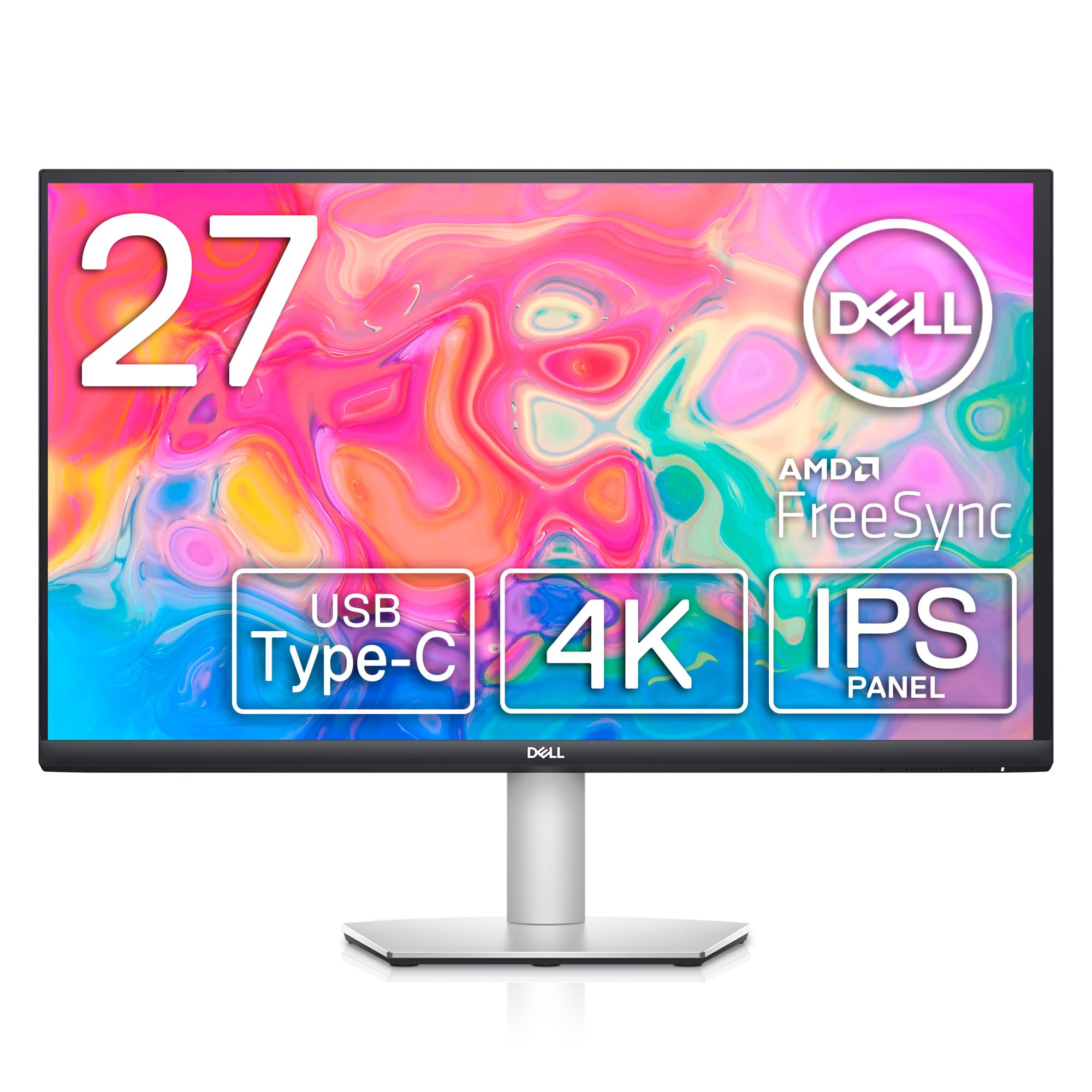 Dell S2722Qc Monitor   27 Inch 4K Usb C , Uhd (3840 X 2160) Display, 60Hz Refresh Rate, 8Ms Grey To Grey Response Time, Built In