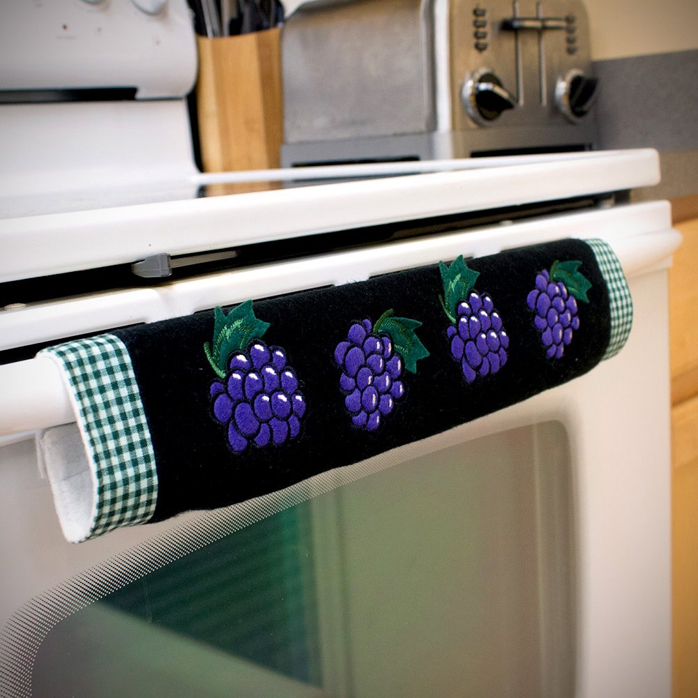 XSDepot Oven Door Handle Cover with Grape Design