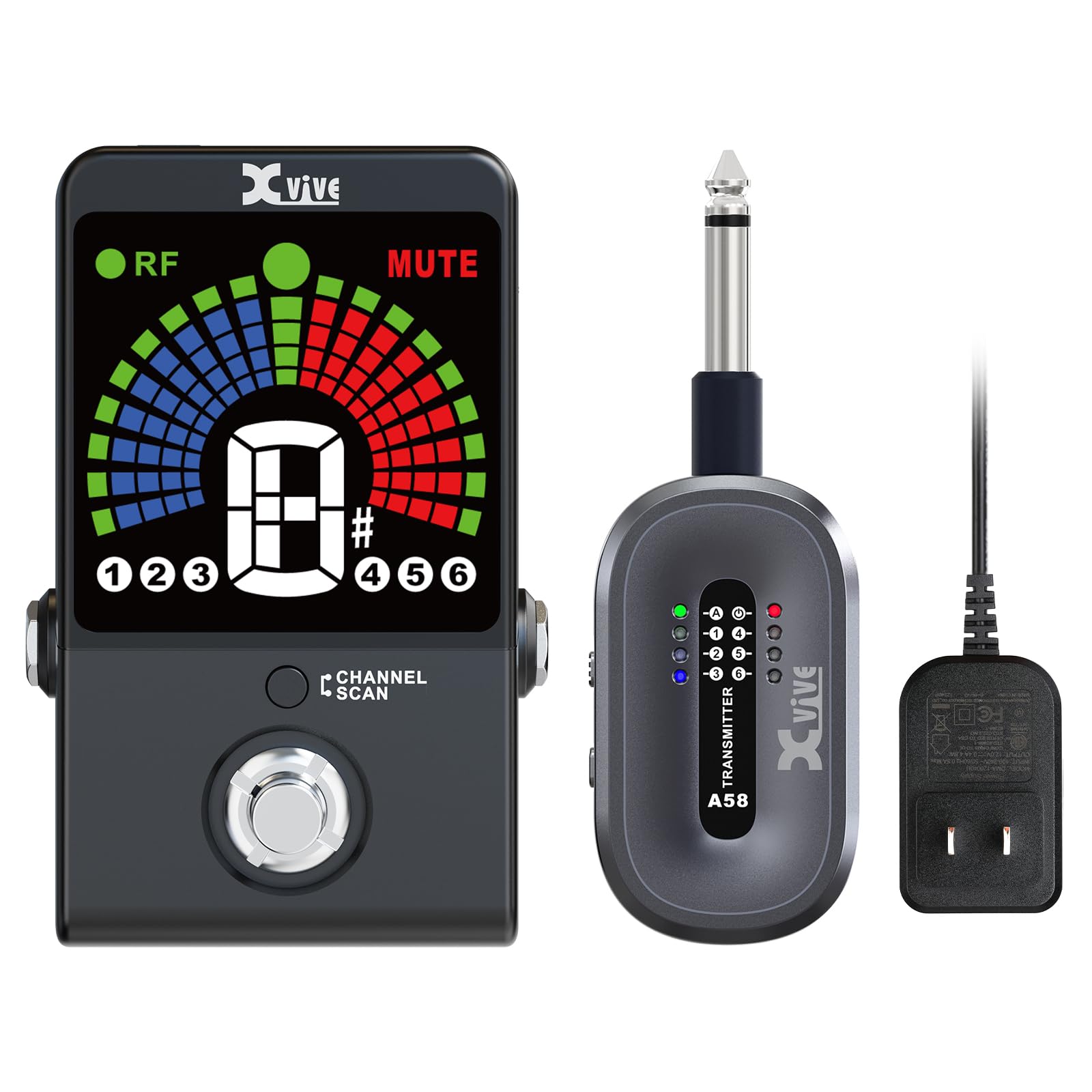 Xvive P58 Wireless Guitar Pedal System with 5.8G Transmitter and Pedal Receiver