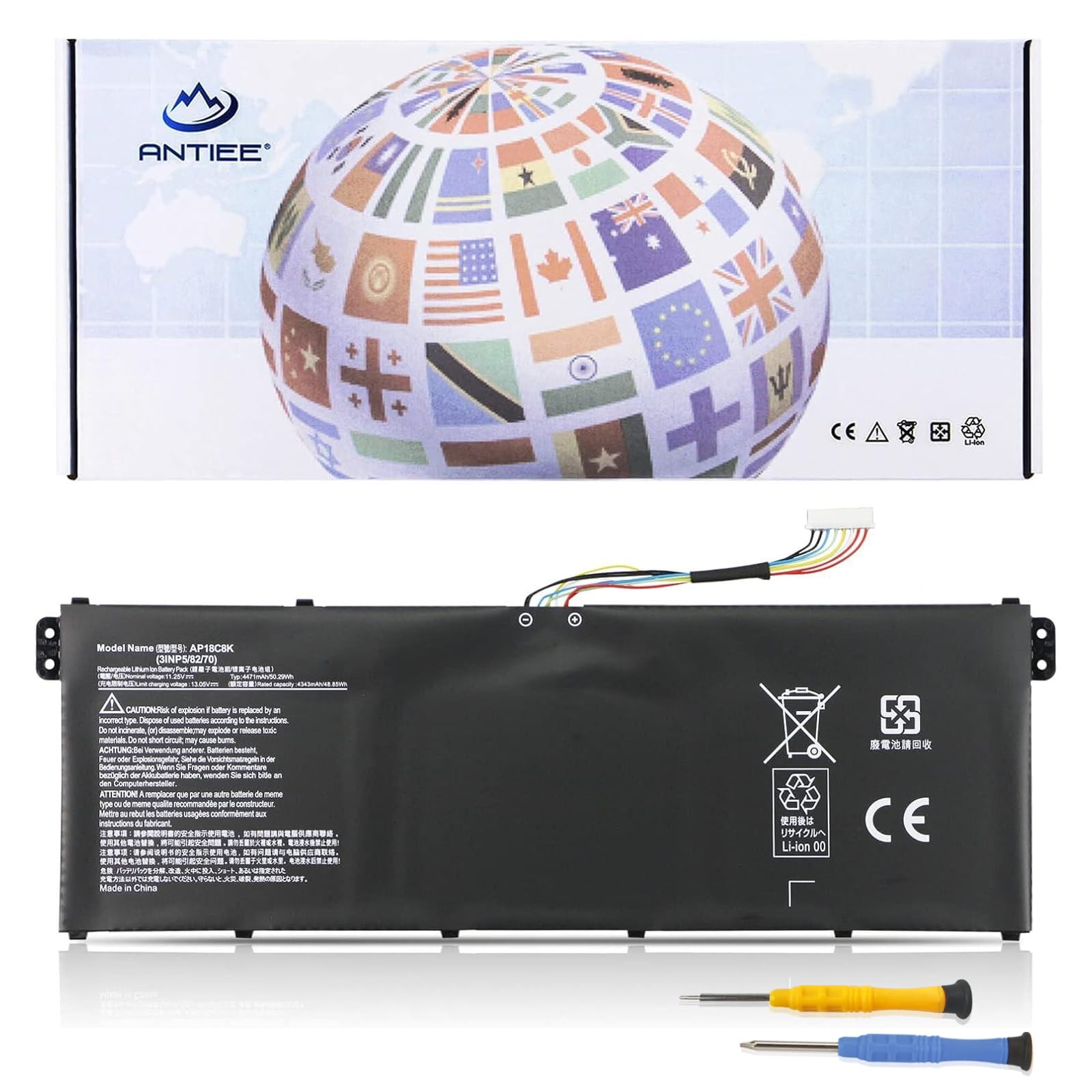 Ap18C8K Battery For Acer Swift 3 Sf314 42 Sf314 57 Sf314 58 Sf314 59, Aspire 5 A514 52 A514 54 A515 56, Aspire 7 A715 42G, Spin