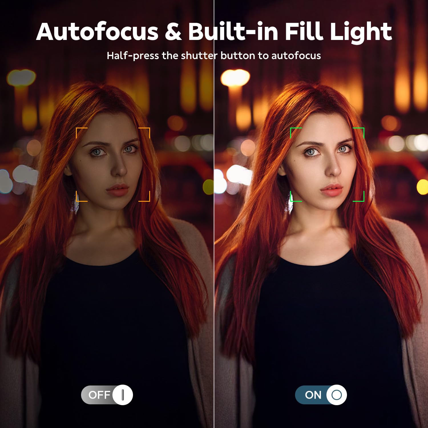 4K Digital Camera, Autofocus 64Mp Vlogging Camera For Youtube With 3.0'' Screen Dual Cameras Flash 18X Digital Zoom Compact Trav