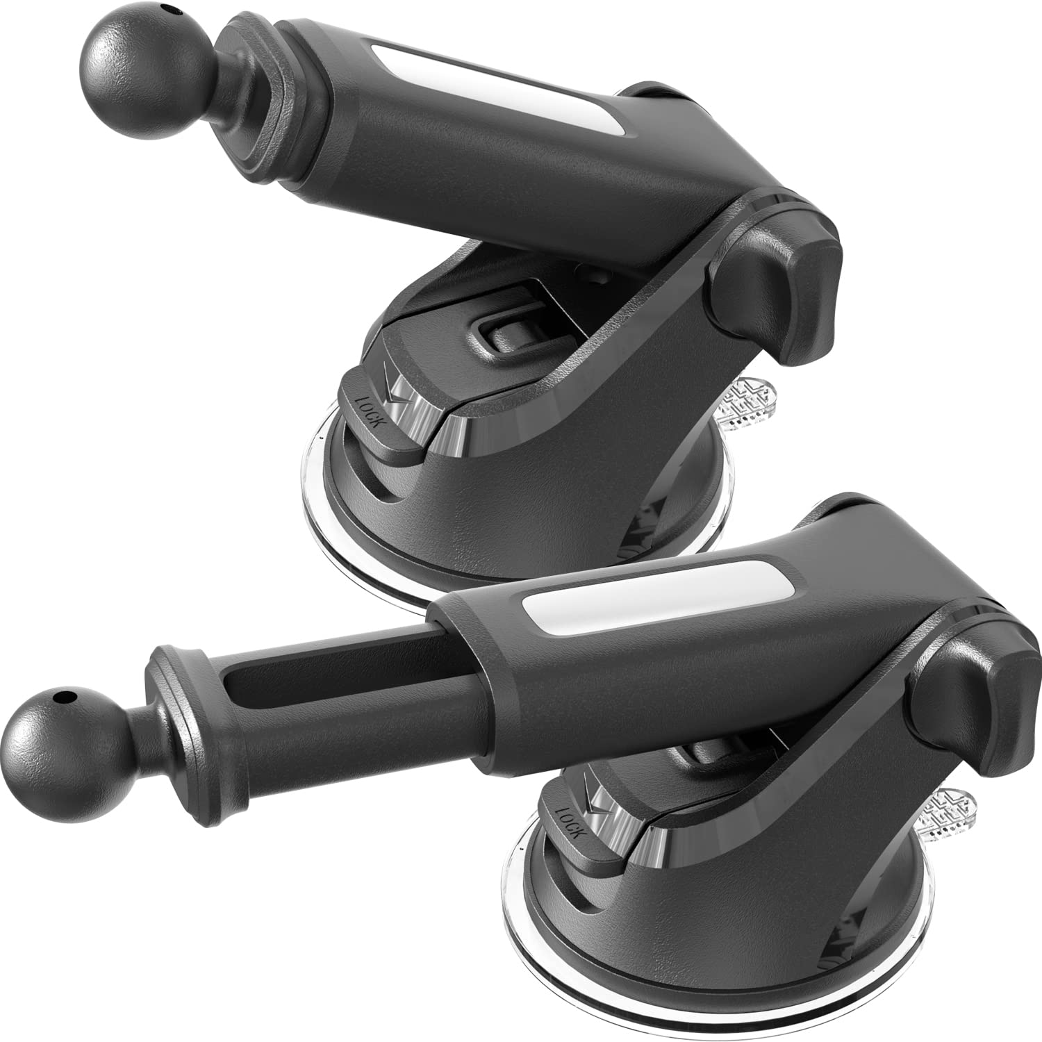 1Zero Gps Suction Cup Mount For Garmin [Quick Telescopic Extension Arm] (Set Of 2), Gps Dashboard Mount Dash Windshield Window Car Holder For Garmin Nuvi Rv Dezl Drive Drivesmart Driveassist And More