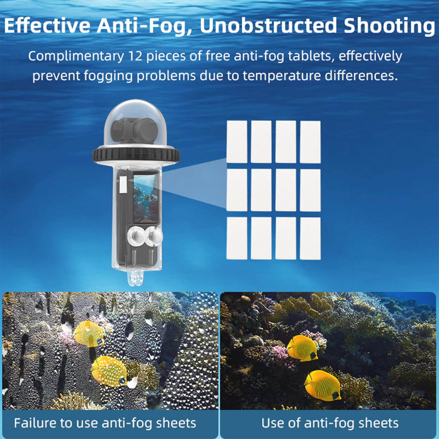 Hafoko 40M (131Ft) Osmo Pocket 3 Underwater Dive Case Housing Protective Housing Shell For Dji Osmo Pocket 3 Waterproof Accessor