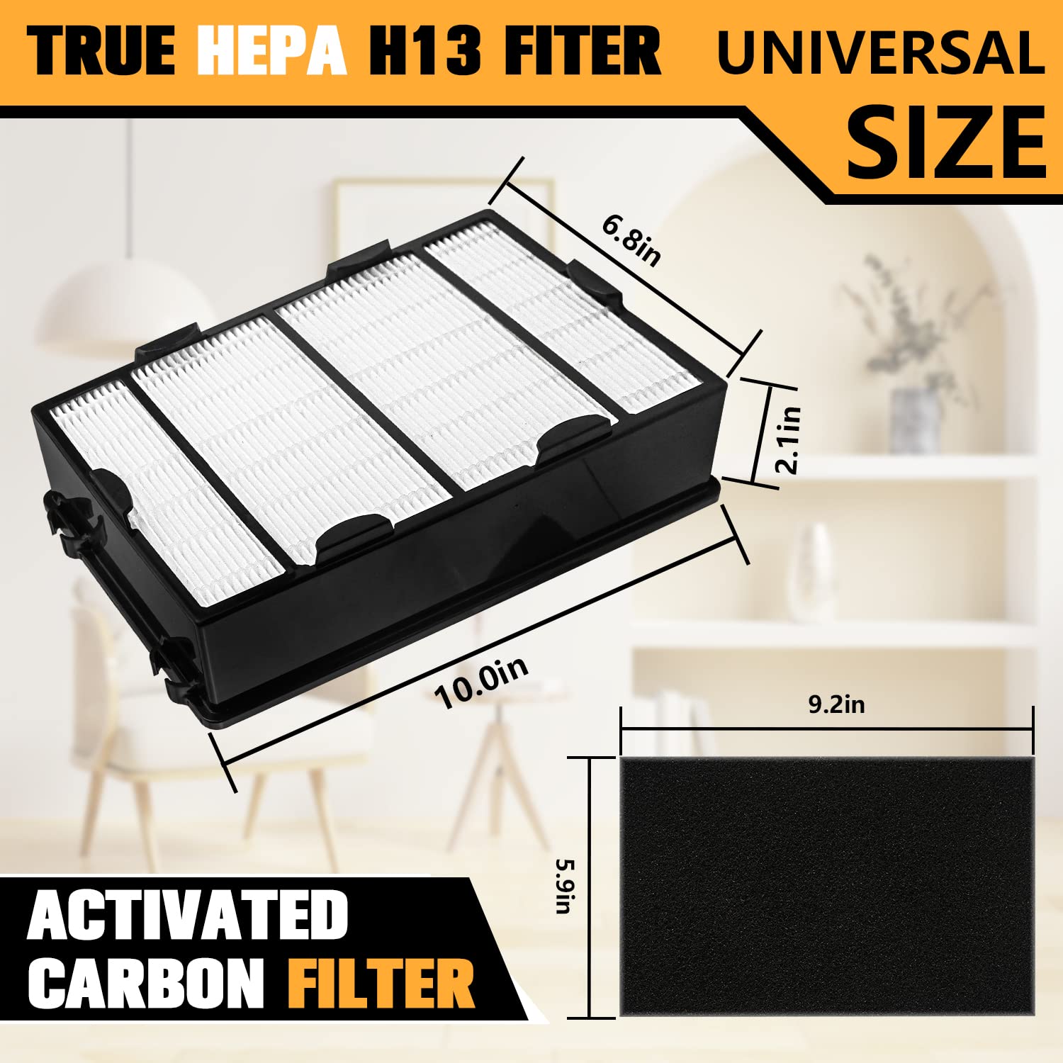 Hapf600 Hepa Filter Replacement For Hol Mes Air Purifier, Replace Hapf600D, Hap615, Hap625, Hap650, Hapf600D U3, Hap725, Hap750