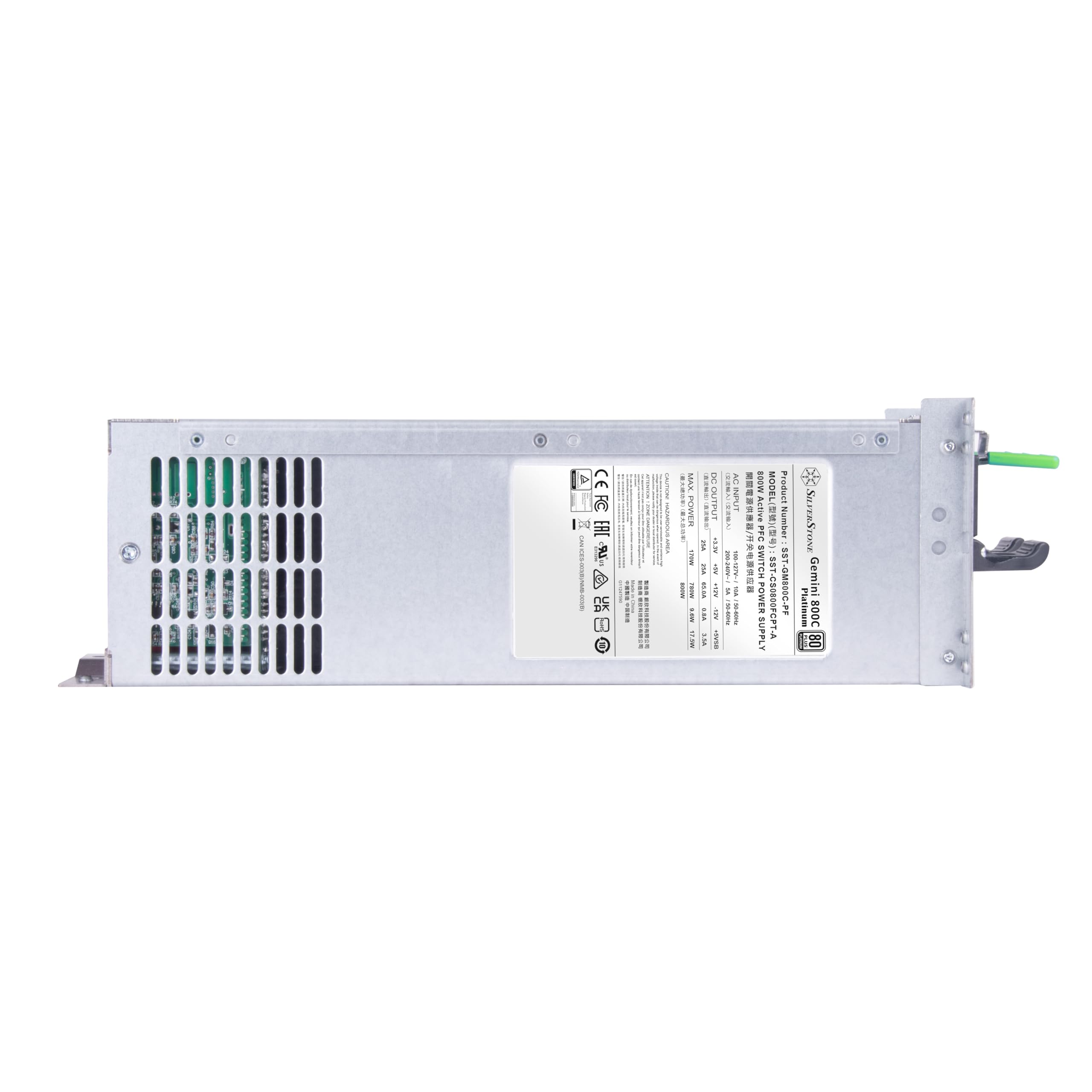 Gemini Platinum Series, 800W+800W, 1+1 Redundant, 2U Crps Redundant Form Factor, 40Mm Fan, Efficiency 80 Plus Platinum Certifica