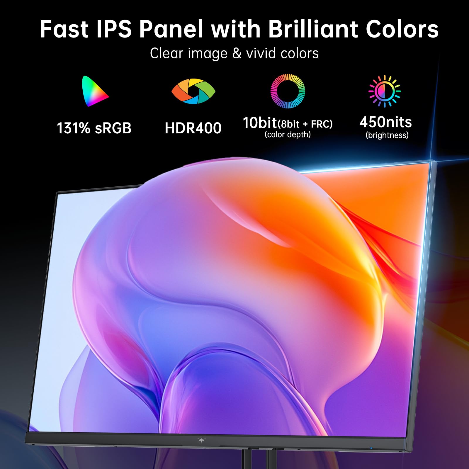 Ktc 27 Inch Gaming Monitor - 2K Qhd 2560 X 1440 Monitor, Up To 210Hz & 1Ms, Bulit-In Speakers, Adaptive Sync, Hdr400, 131% Srgb,