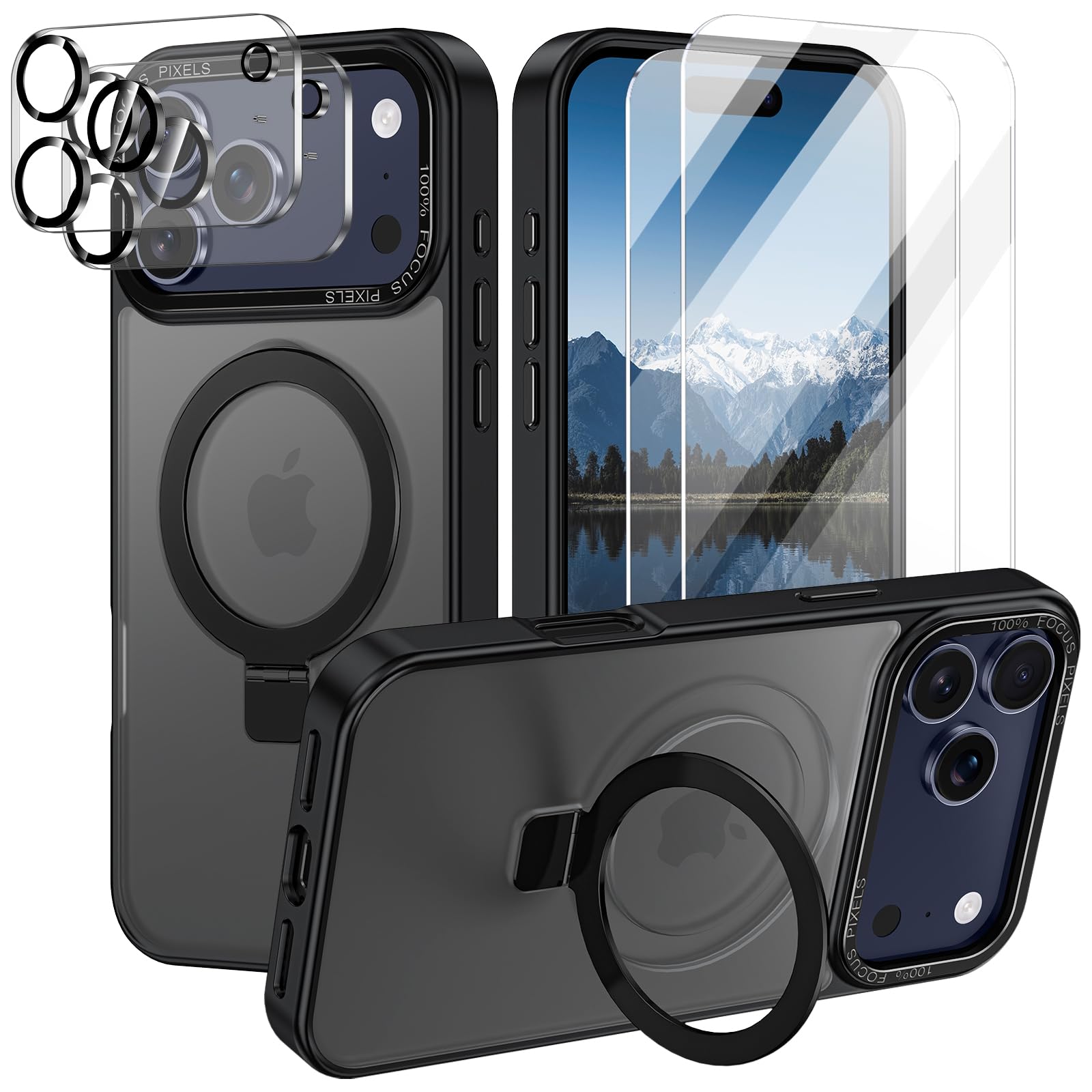 Lamcase for iPhone 17 Pro Case,with Magnetic Invisible Stand [Military Drop Protection] [Compatible with MagSafe] Shockproof Sli