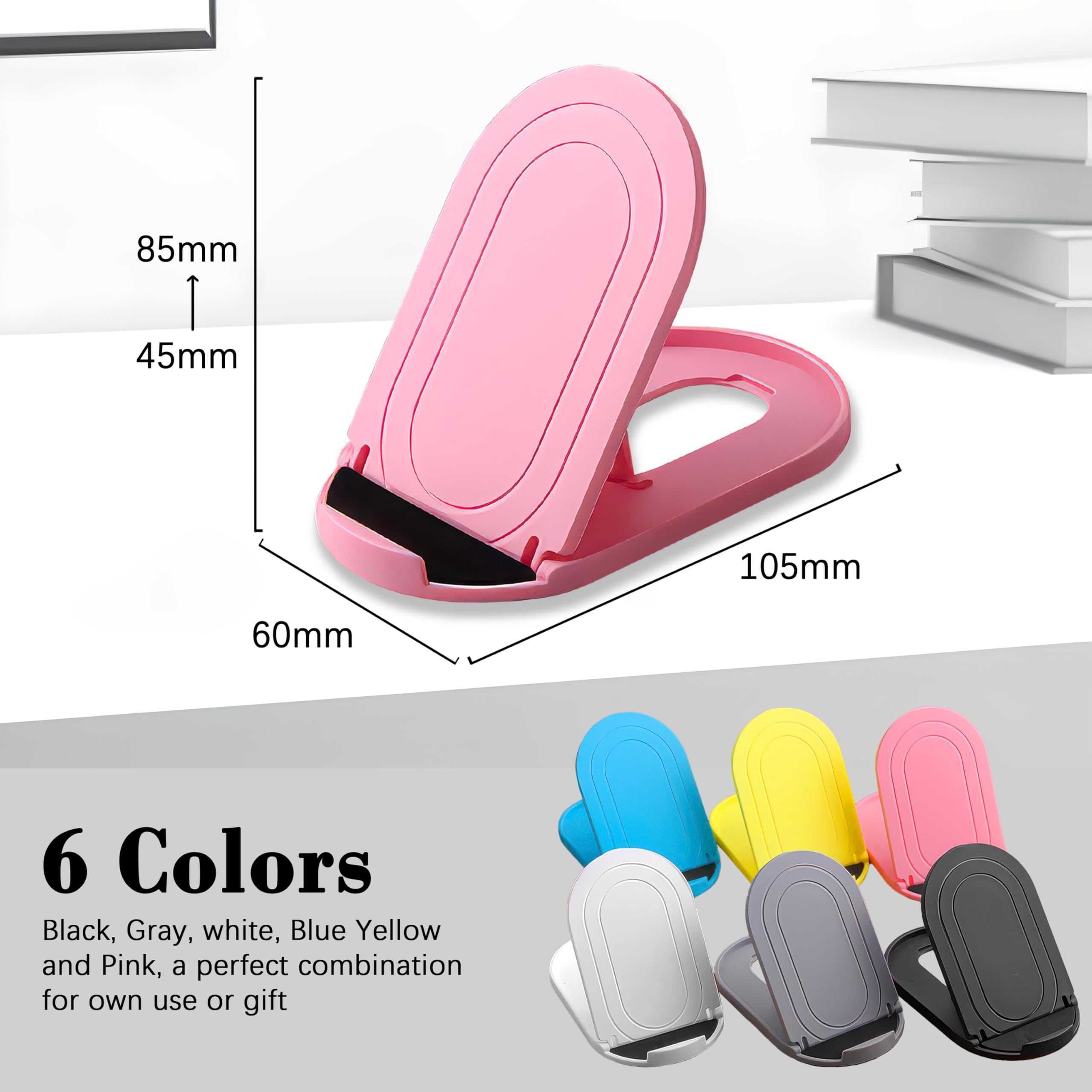 Hzzadzxw 3 Pack Portable Cell Phone Stand Holder For Desk, Foldable Pocket-Sized Mount, Adjustable Multi Angle Stand For Iphone