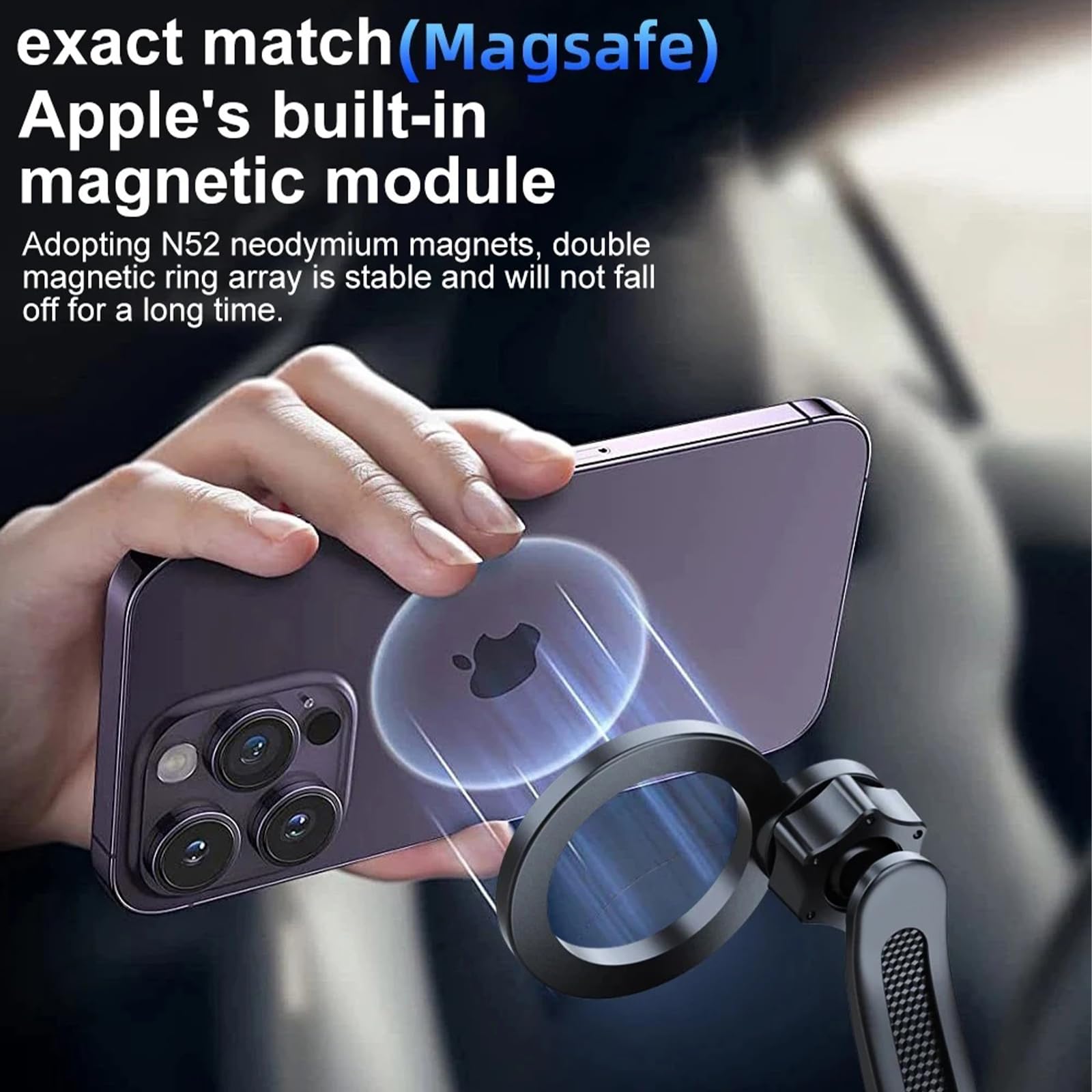 Tesla Phone Mount, For Magsafe Car Mount, Magnetic Vehicle Phone Holder For Tesla Model 3/Y/S/X Accessories Screen, Fits For Iph