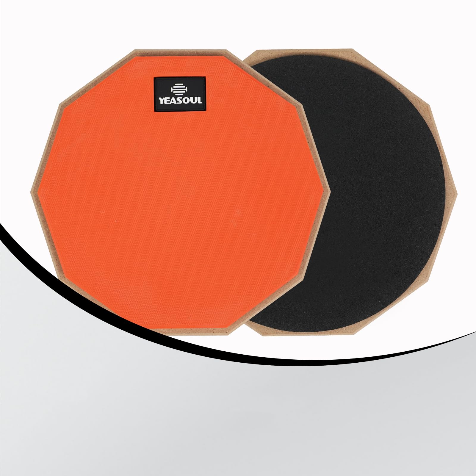 8 Inch Drum Pad,Double Sided Drum Pads,Snare Drum Pad For Drum Practice Beginner (Orange, 8  )
