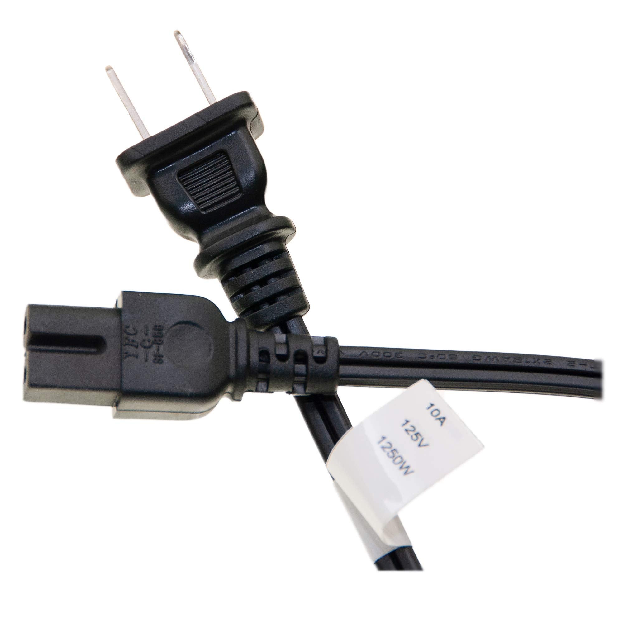 Notebook/Laptop Power Cord, NEMA 1-15P to C7, Polarized, 6 ft