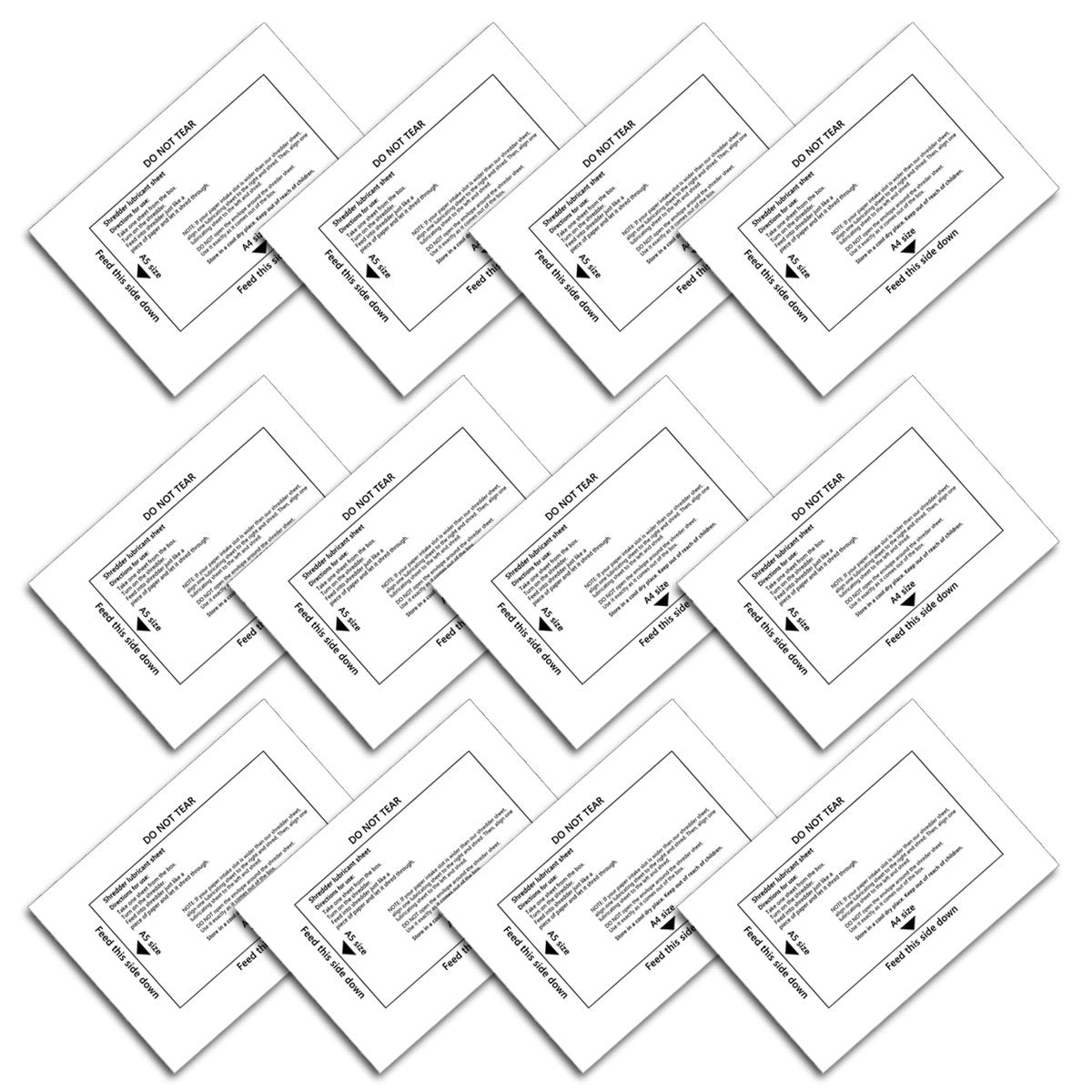 Ansoon Paper Shredder Lubricant Sheets, Shredder Sharpening & Cleaning Sheets, Reduce Jams and Static - Used for Paper Shredders