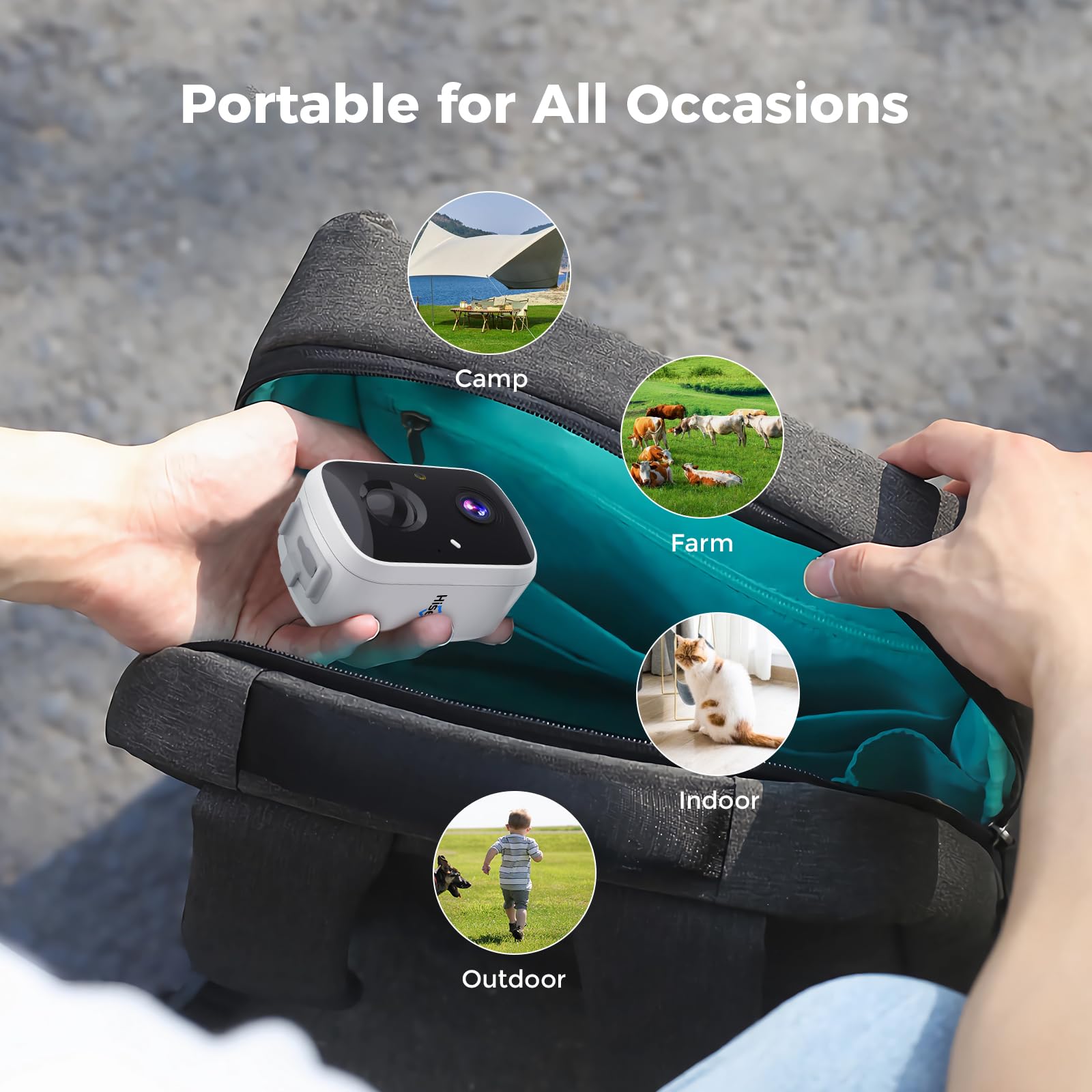 Hiseeu Solar Security Cameras Wireless Outdoor, Battery Powered 3K 4Mp Surveillance Indoor Wifi Smart Cameras For Home Security