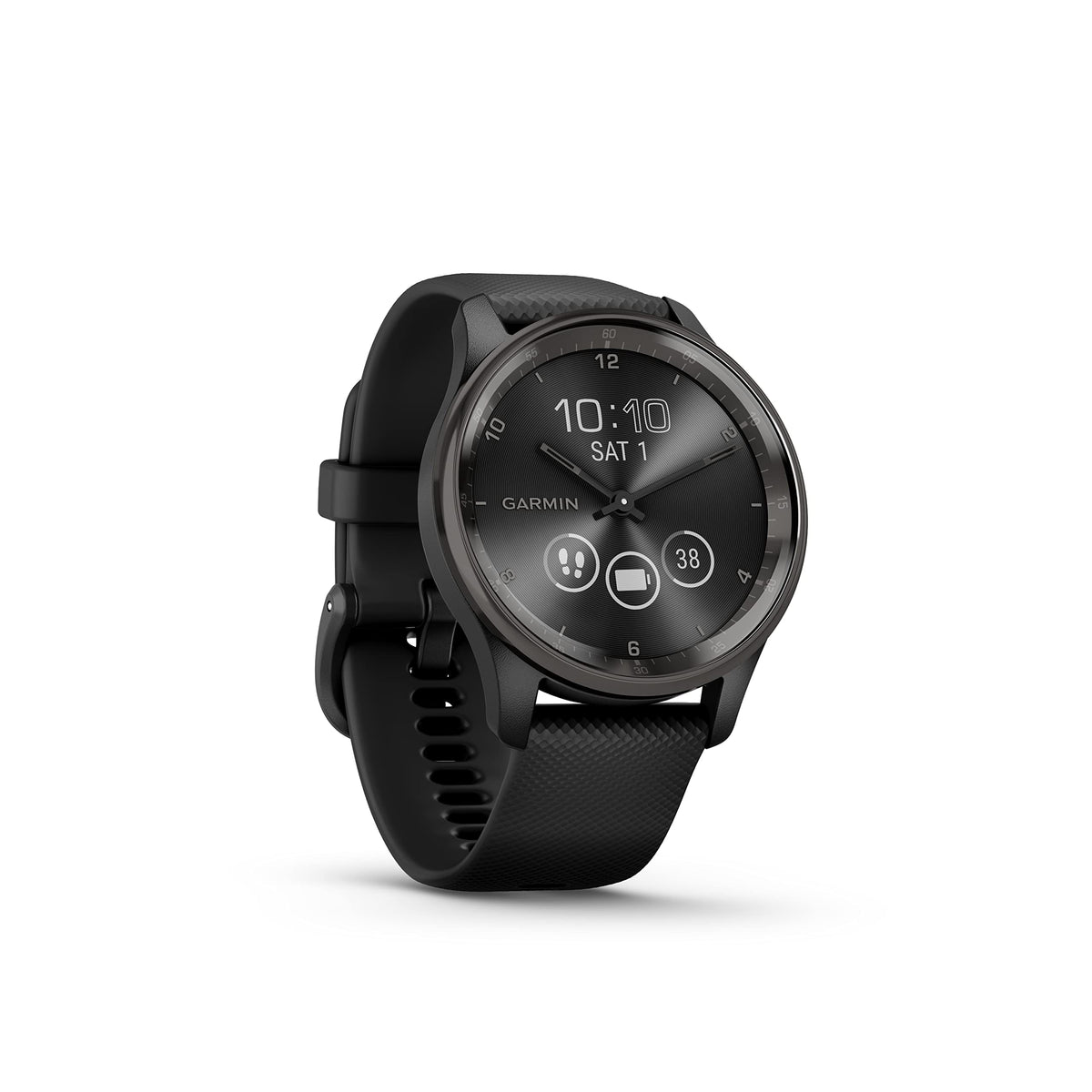 Garmin V   Vomove Trend, Stylish Hybrid Smartwatch, Long Lasting Battery Life, Dynamic Watch Hands And Touchscreen Display, Blac