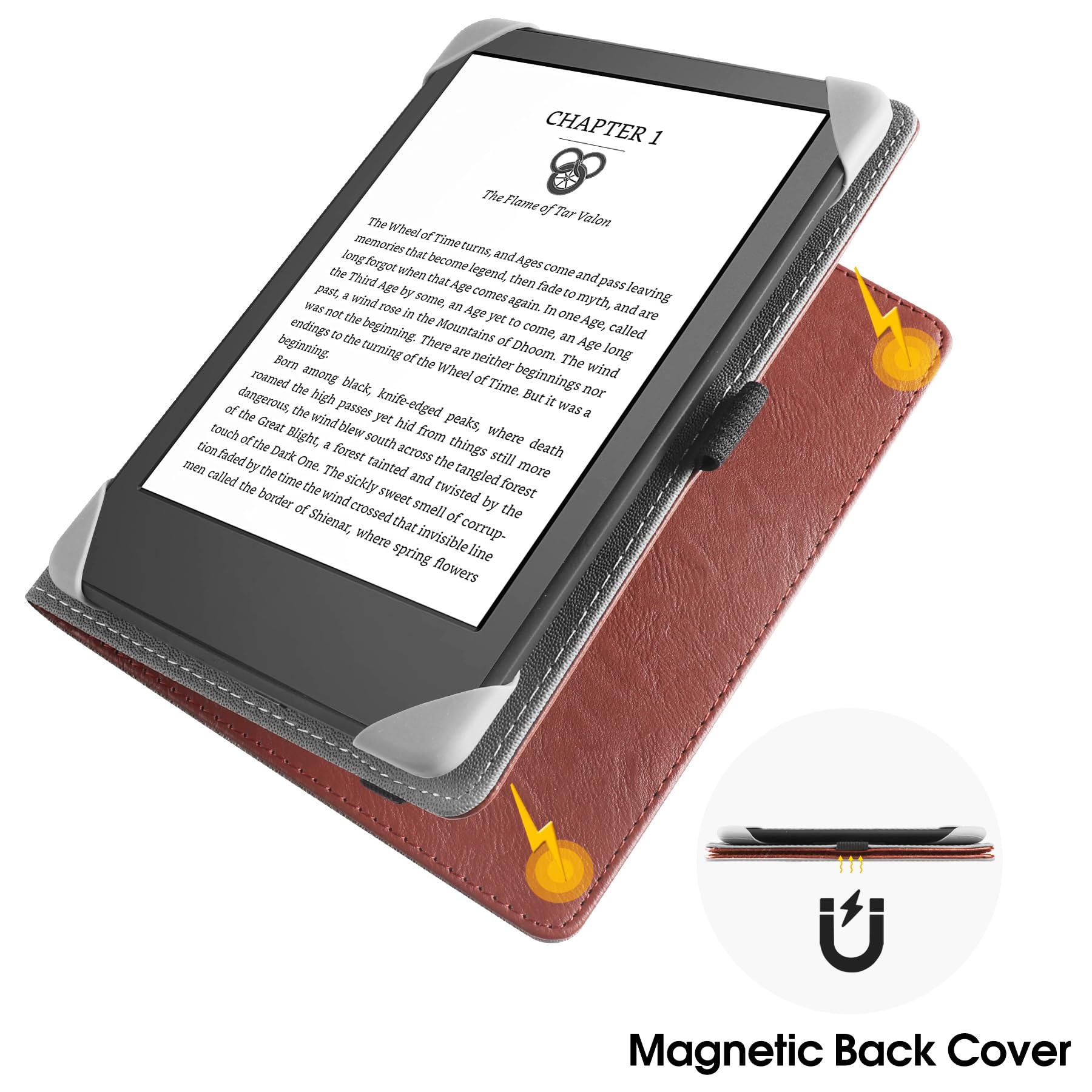 Hgwalp Universal Case For 6 6.8 Inch Ereaders, Paperwhite Case With Hand Strap Fit With All 6'' 6.8'' Paperwhite/Paperwhite 2023