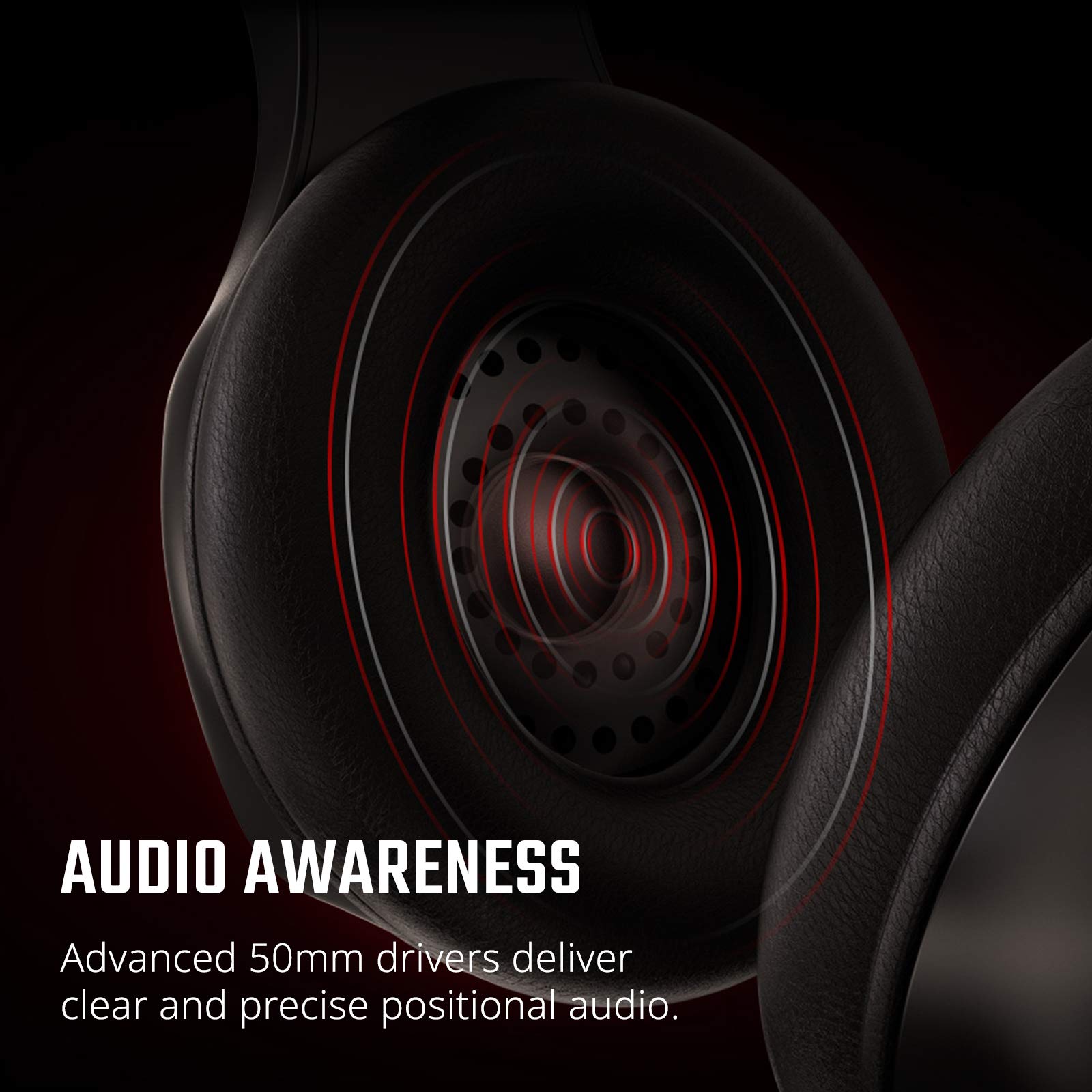 Acer Nitro Gaming Headset With Flexible Omnidirectional Mic, Adjustable Headband, Black