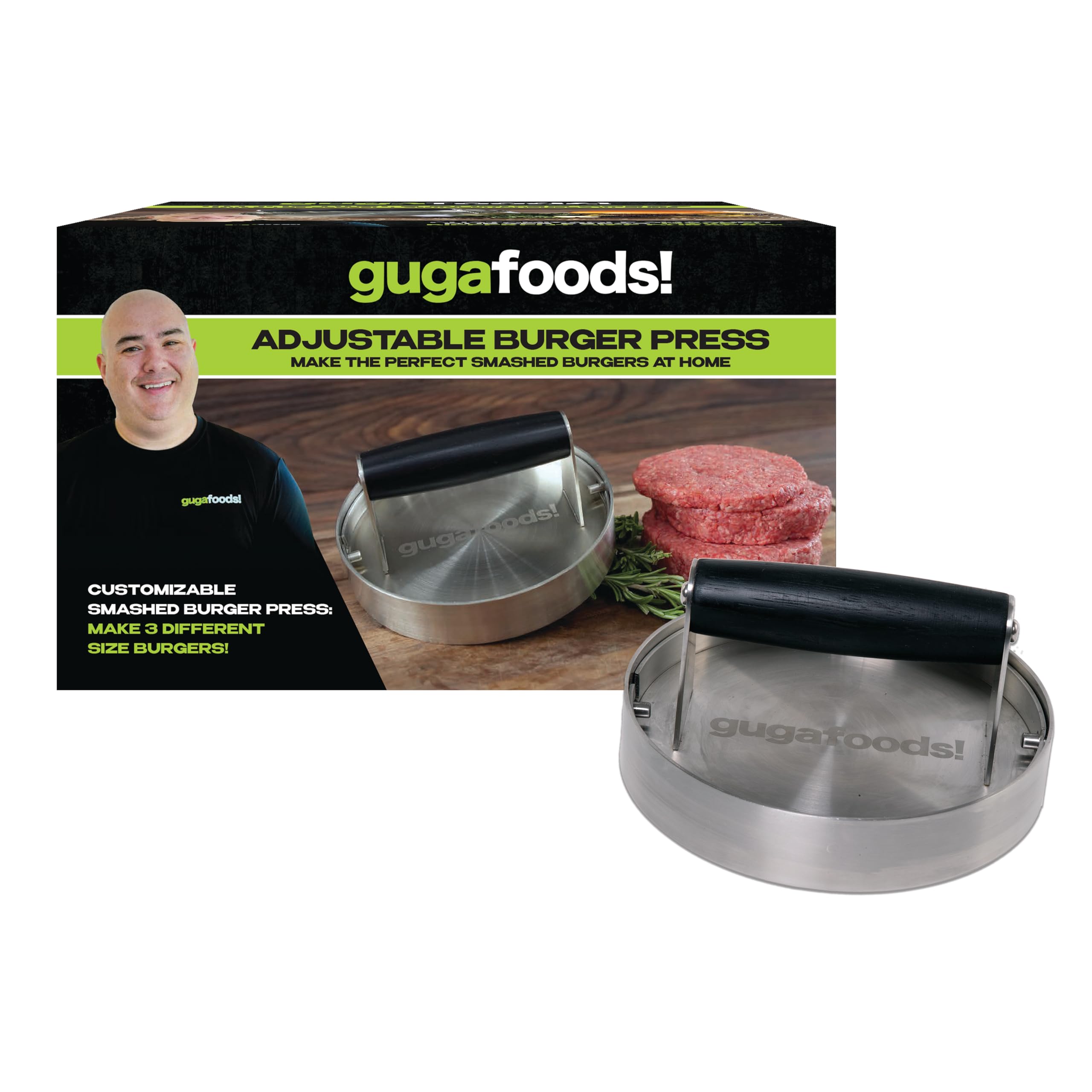 Guga Foods Adjustable Burger Press