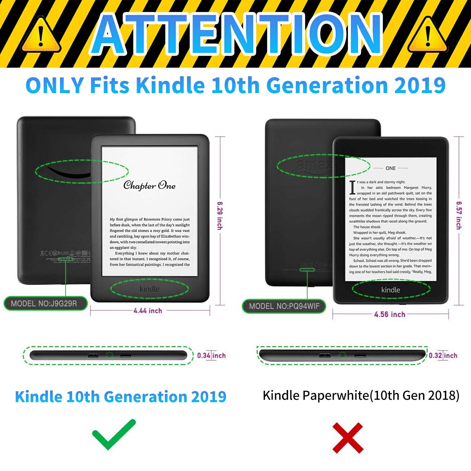 Case For Kindle 10Th Generation 2019 6'' E Reader   Lightweight Premium Pu Leather Folio Case For Kindle 10Th Gen, Smart Stand C