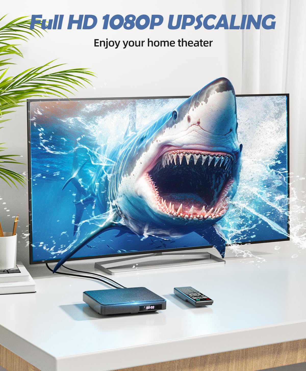 Arafuna Dvd Players For Tv Hdmi Small Dvd Player With All Region Free, 1080P Hd Mini Dvd Player For Smart Tv Support Cd/Dvd Usb/