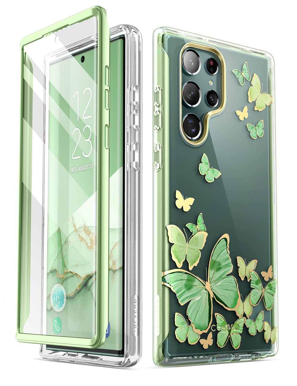 I Blason Cosmo Series For Samsung Galaxy S22 Ultra 5G (2022 Release), Slim Stylish Protective Case With Built In Screen Protecto
