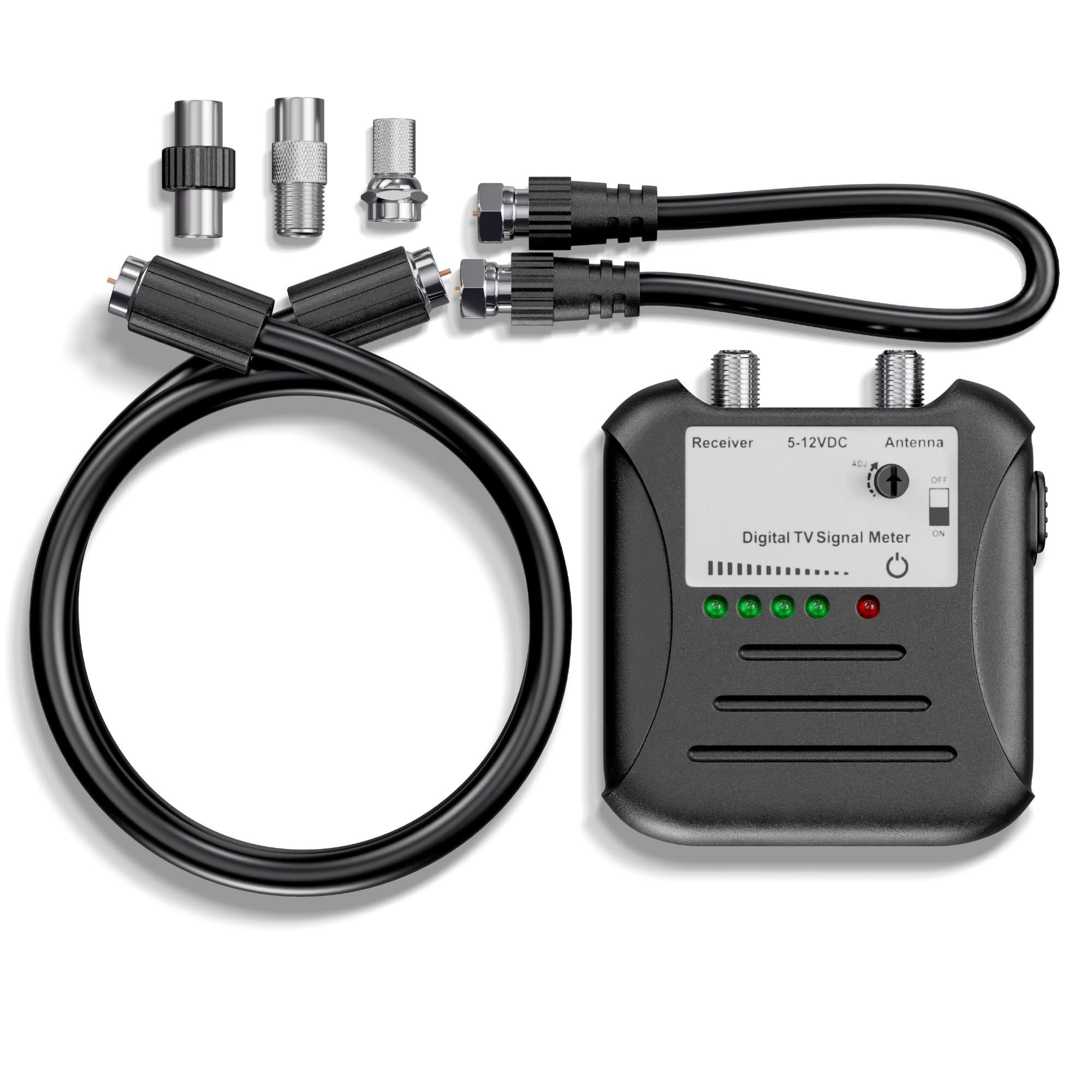 THE CIMPLE CO Antenna Signal Strength Meter for TVs, RVs, OTA Antennas - TV Channel Finder and Sensitivity Adjuster - Over-the-A