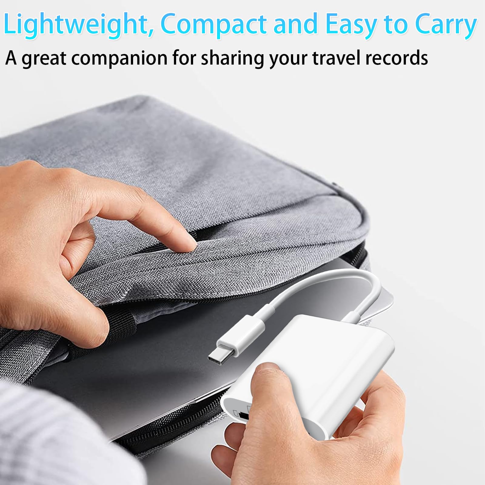 Usb C Sd Tf Card Reader 2In 1 High Speed High Capacity No Need To Download App Support Transfer Video, Picture, File Micro Sd Ca