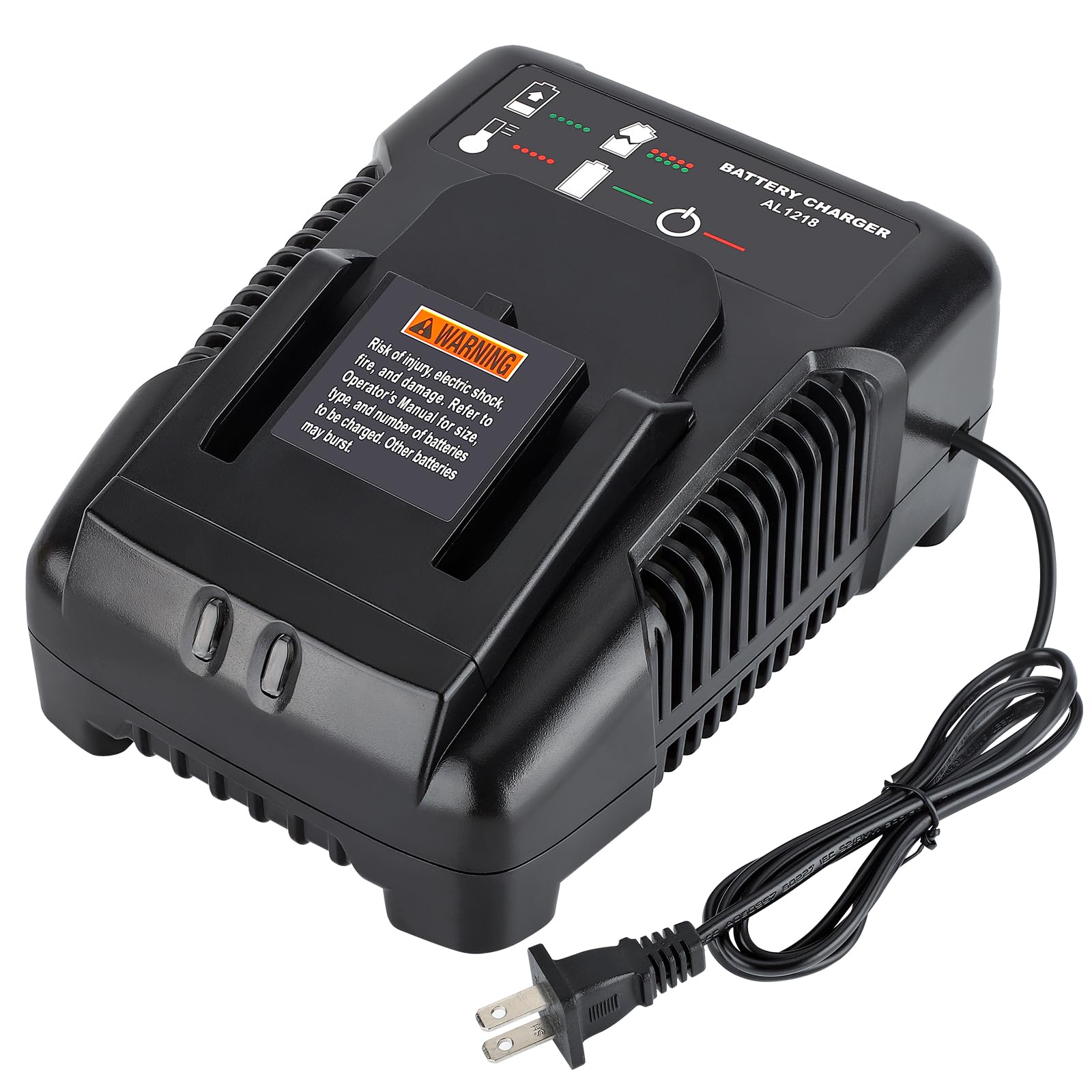 GRVODFRTA 18 Volt Battery Charger for Ridgid, R86091 R86092 Replacement Charger Compatible with Ridgid 18V NiCad or Lithium Batt