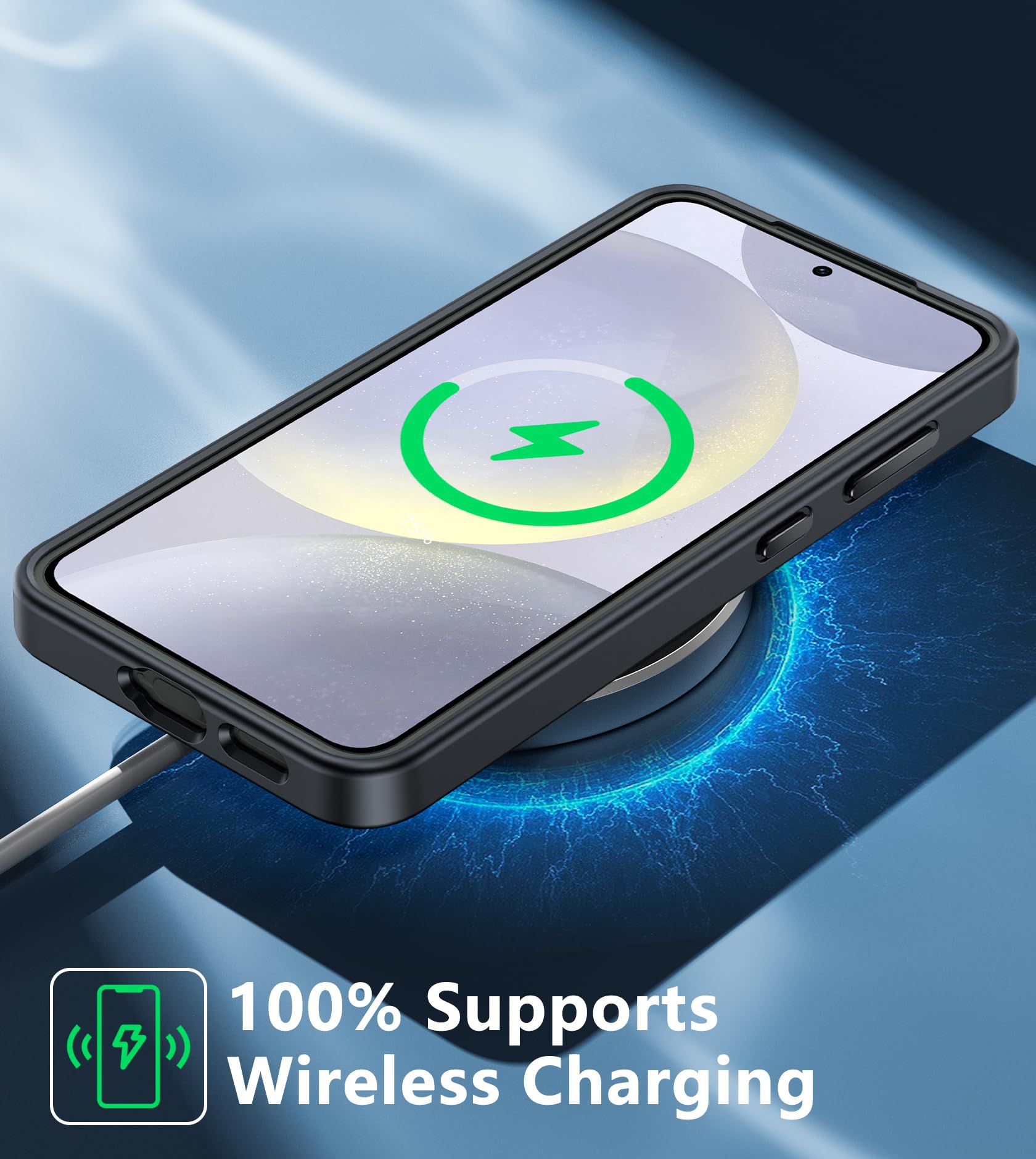 Fntcase For Samsung Galaxy S24 Case: Military Grade Anti Yellowing Shockproof Protective Phone Cover | Full Protection Drop Proo