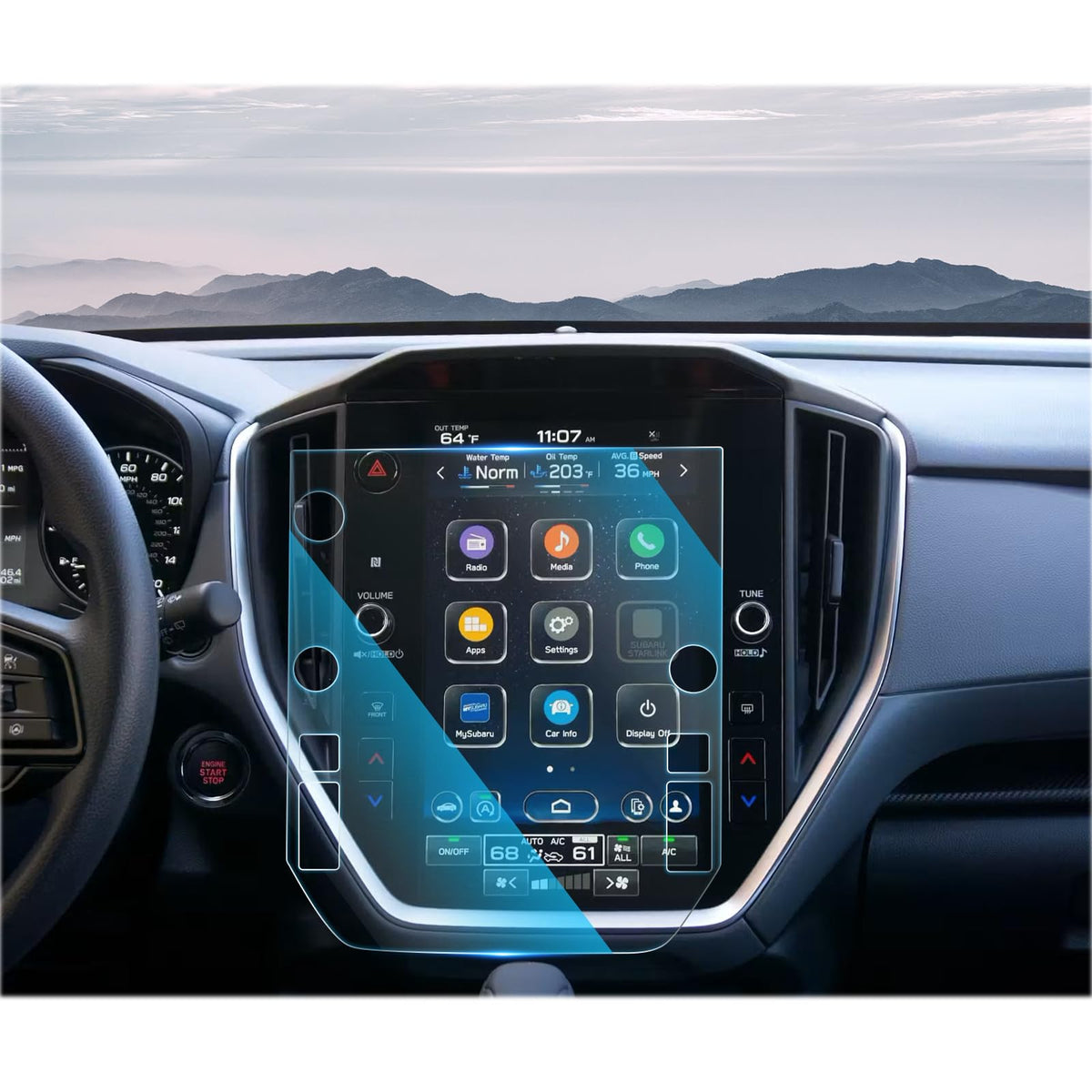 Cdefg For Subaru Crosstrek/Impreza Screen Protector Touch Screen Display Cover For 2024 2025 Crosstrek & Impreza 2024 2025 Accessories 11.6' Tempered Glass