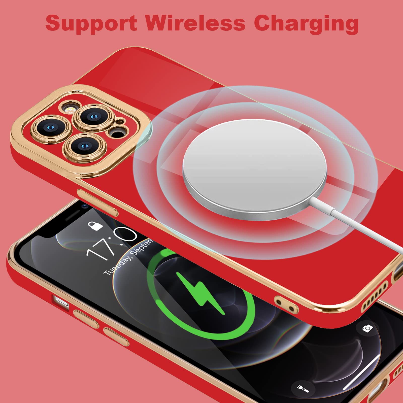 Lafunda For Iphone 12 Pro Max Case, Cute Slim Soft Silicone Shockproof Cover For Women Girls Anti Scratch Protective Luxury Pret