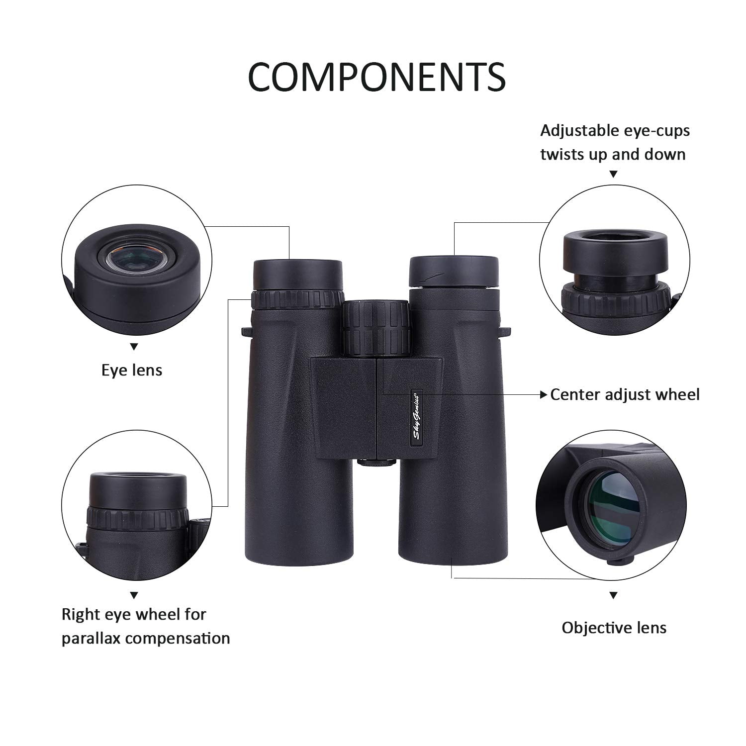 Skygenius 10X42 Binoculars For Adults, Quick Focus Binoculars Full Multi Coated Film Lens, 1.10Ib Lightweight Binoculars For Bir