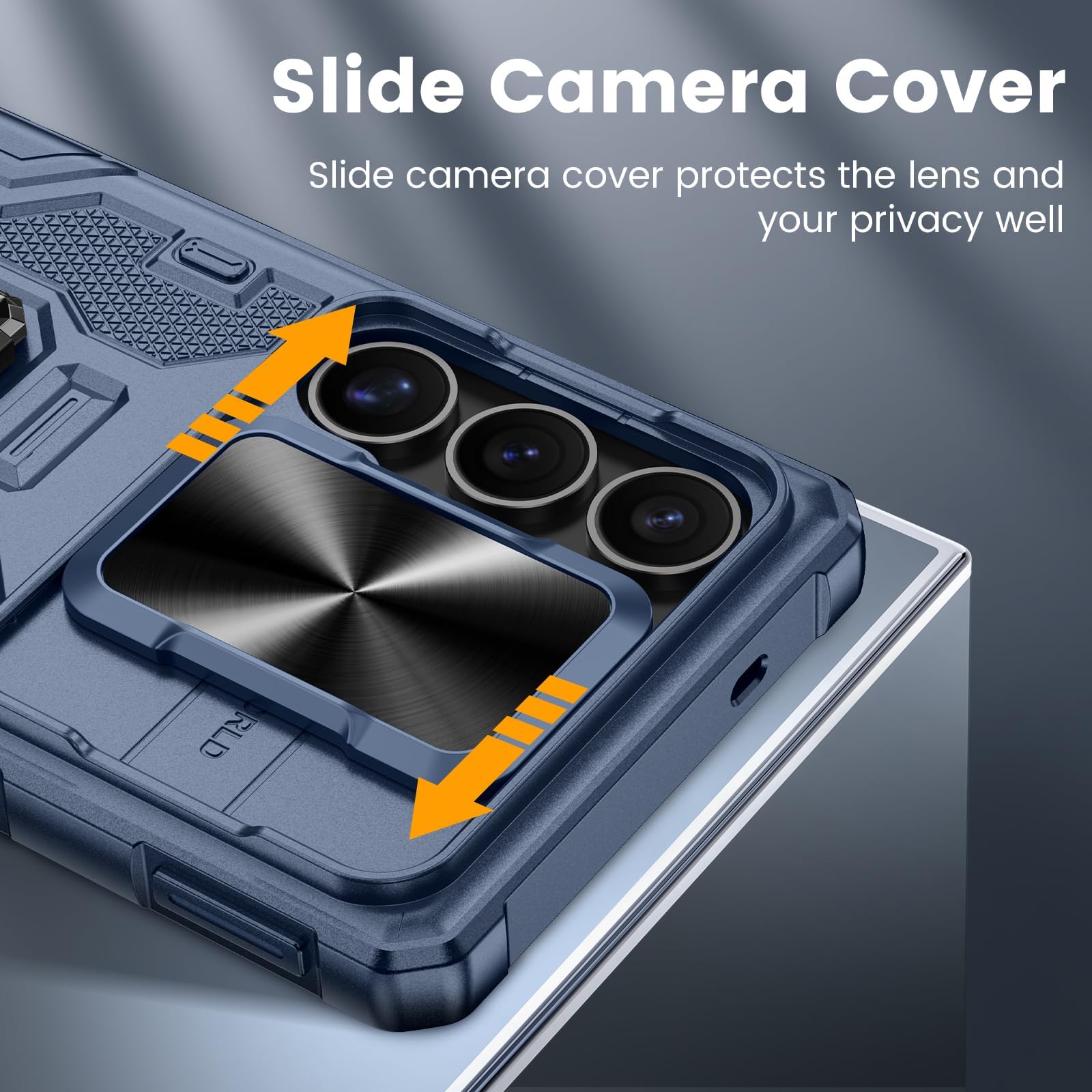 Vego For Samsung Galaxy S25 Ultra Case With Slide Camera Cover & Kickstand, Compatible With Magnetic Car Mount Holder Hard Shell