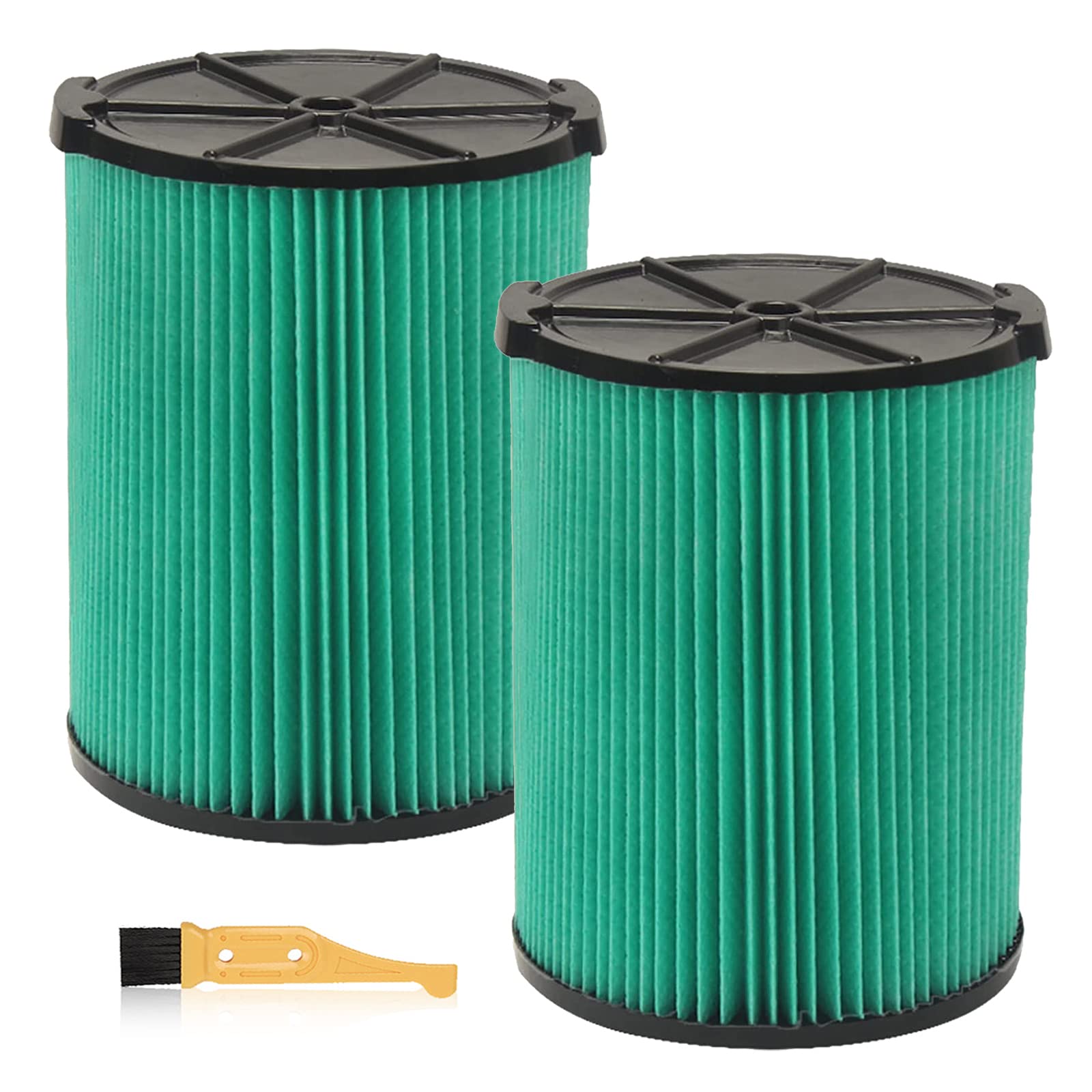 2 Pack Vf6000 5 Layer Replacement Filter For Ridgid Shop Vac 5 20 Gallon Wet Dry Vacuums Wd5500 Wd0671 Wd6425 Wd7000 Wd1280 Wd18
