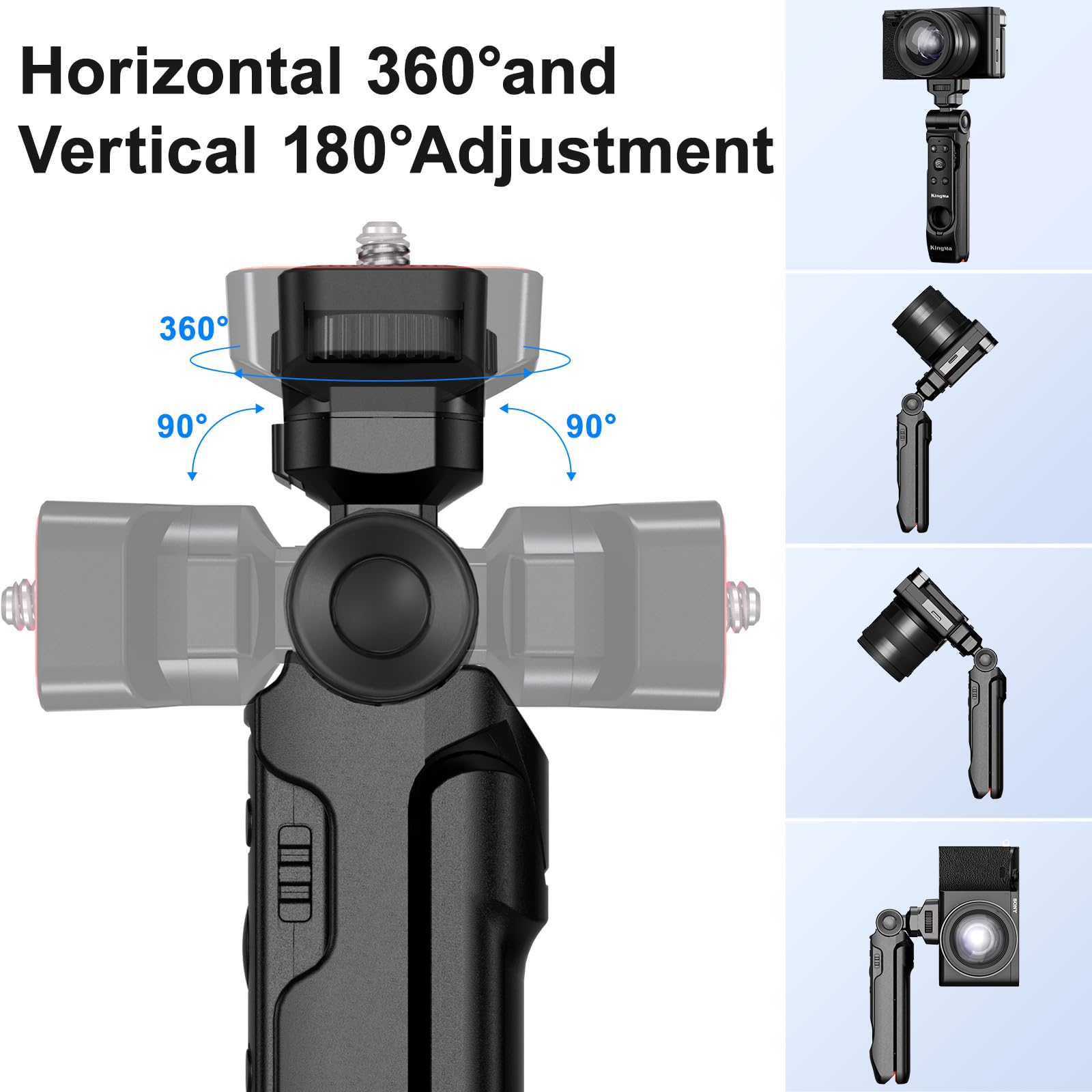 King Ma Camera Mini Tripod With Remote Handle Camera Tripods Small Camera Holder Compatible With Sony Zv 1F Zv E10 Zv 1 Zv E1 Rx