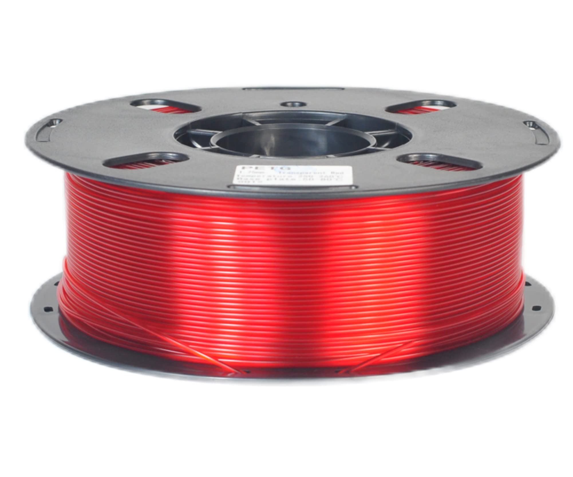 Ranki Petg Filament 1.75Mm 3D Printer Filament, Dimensional Accuracy +/- 0.03 Mm, 1Kg Spool (Transparent Red)