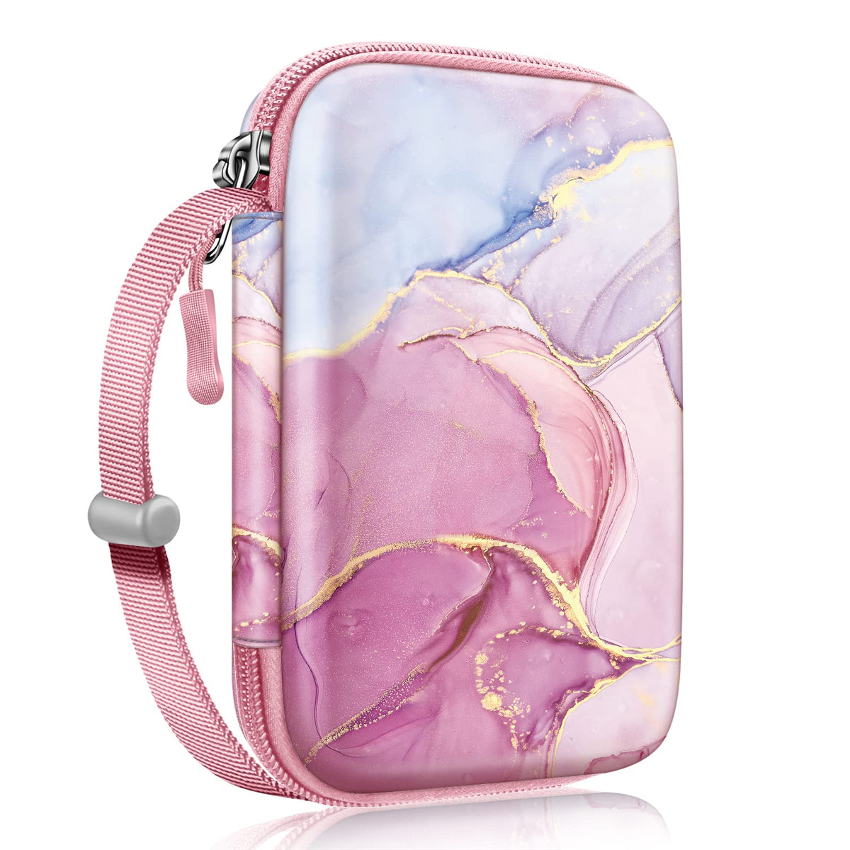 Fintie Case for Fujifilm Instax Mini Link 3 / Link 2 Printer, HP Sprocket Select/Plus, Canon Ivy CLIQ 2/CLIQ+2 Instant Camera Printer - Shockproof Hard Shell Carrying Case, Emerald Marble