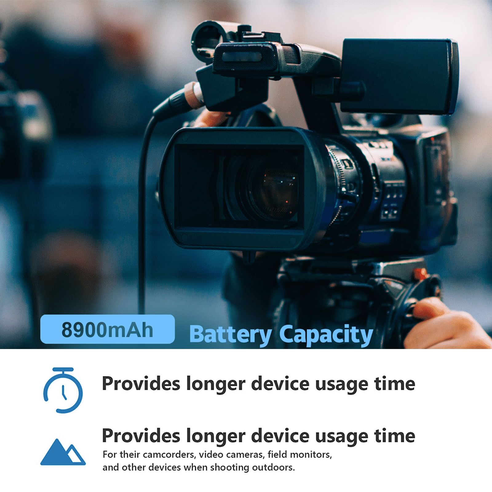 Binval 4 Pack Np F970 Batteries 8900Mah And 4 Channel Charger Compatible With Sony Np F970, F960, F950, F930, F770, F750, F570,