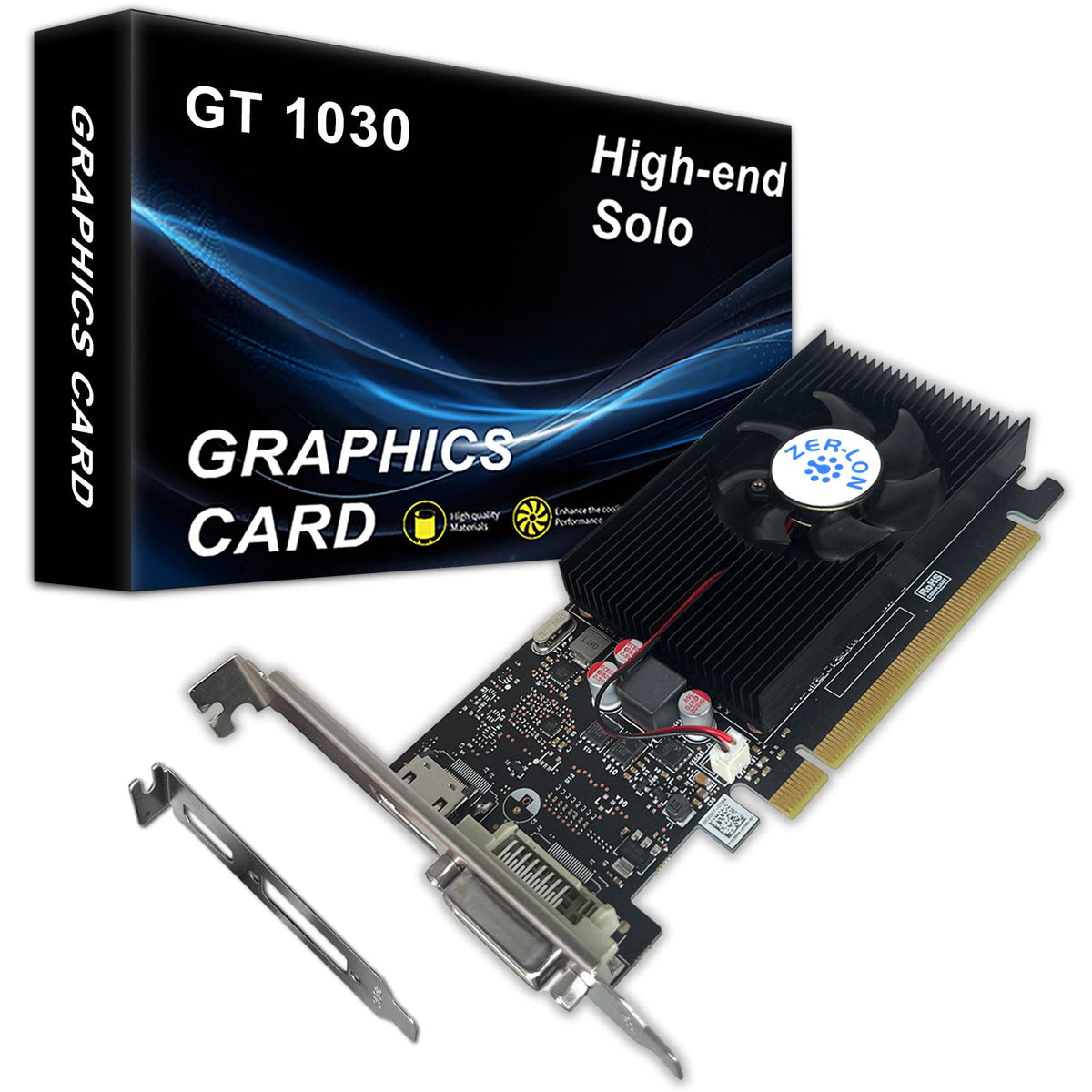 Zer Lon Geforce Gt 1030 4G Low Profile Graphics Card, Gddr4 64Bit, Hdmi/Dvi Ports Support Directx 12 Computer Gaming Video Card,