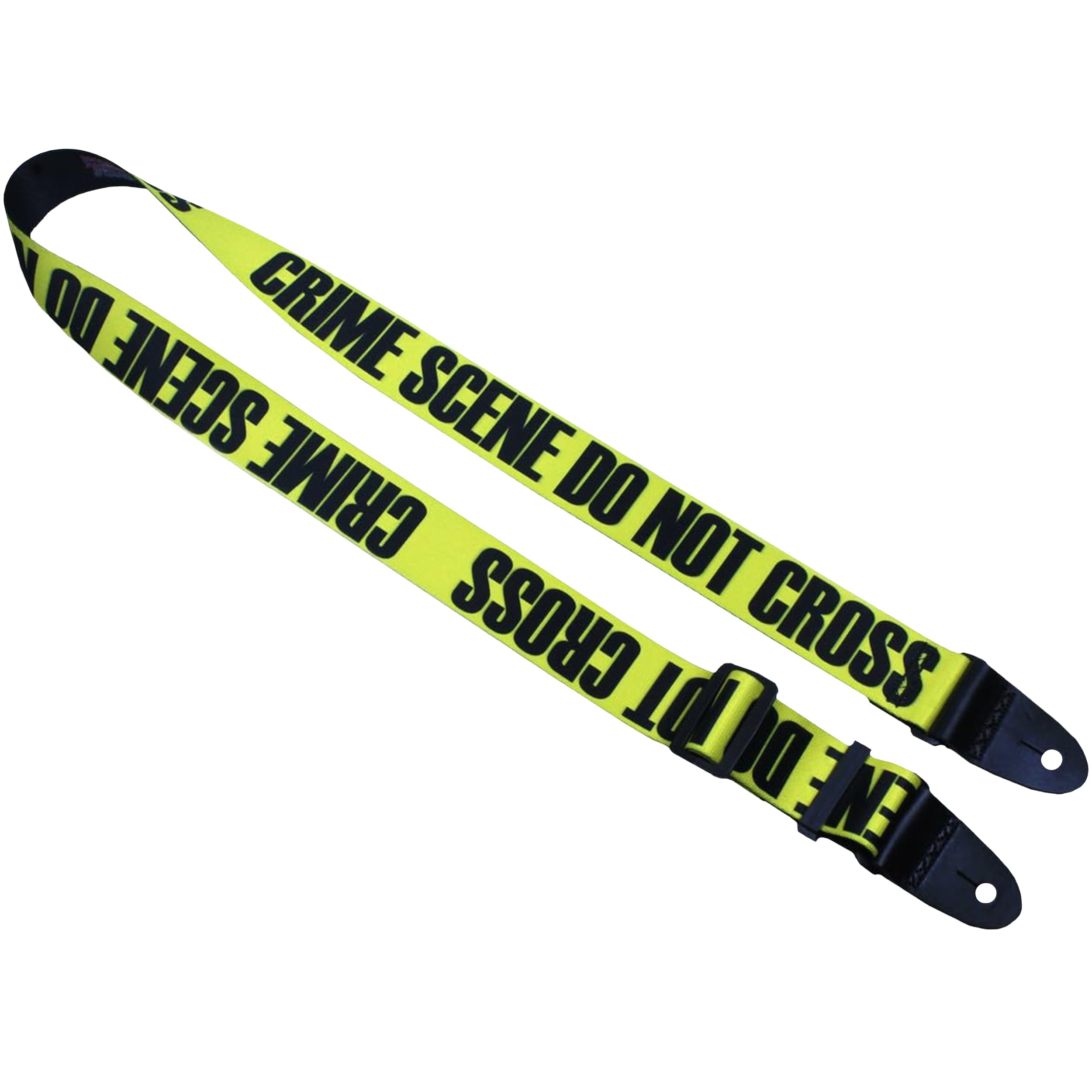Killer-Q Guitar Strap - Stylish Straps for Electric and Acoustic Guitars With Leather Tabs, 2 Inches x 5 Feet, Crime Scene