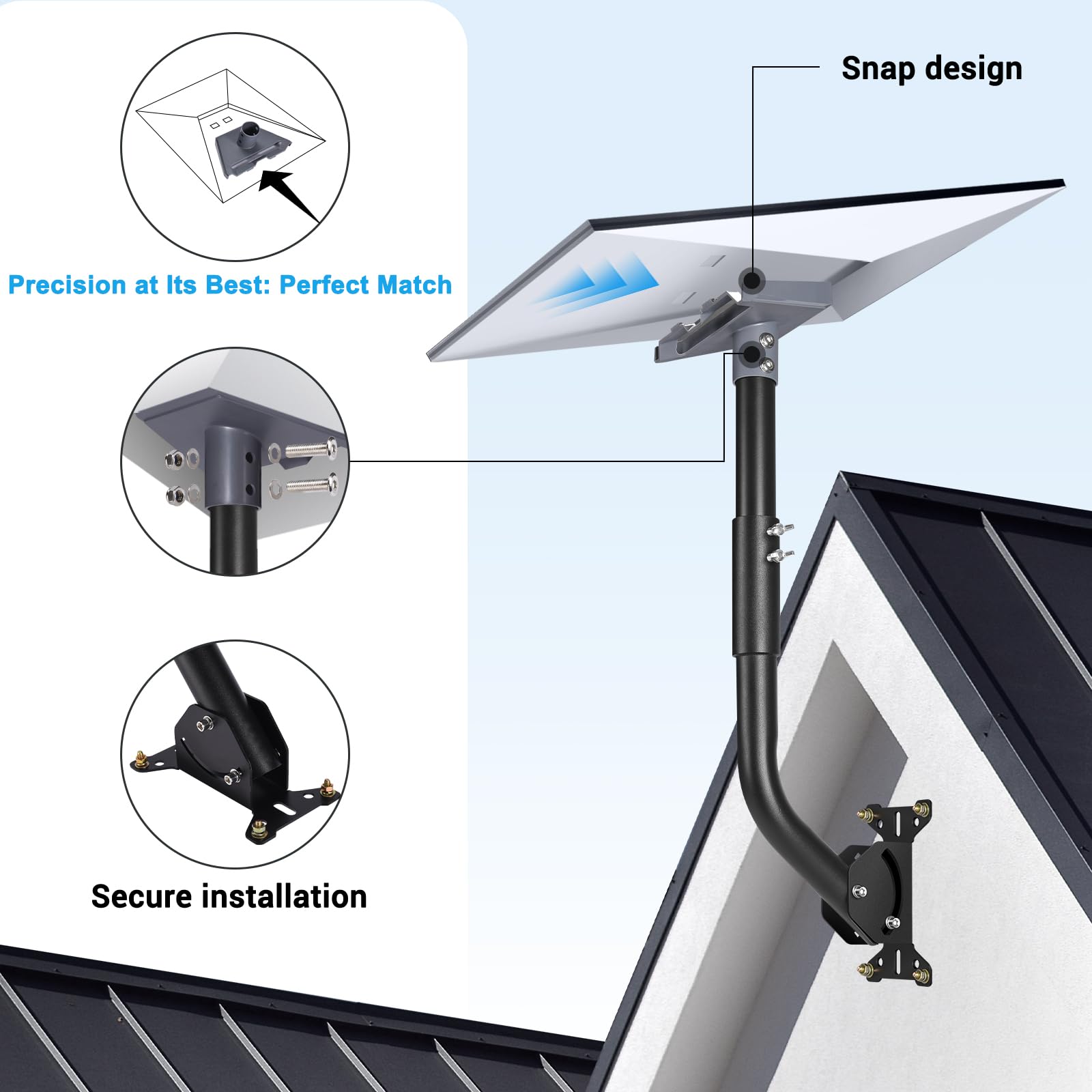 Gadfish Gen 3 Starlink Mount, Compatible With Gen3 Starlink, Adjustable Starlink Gen 3 Mount, Starlink Pole Mount+Starlink Gen 3